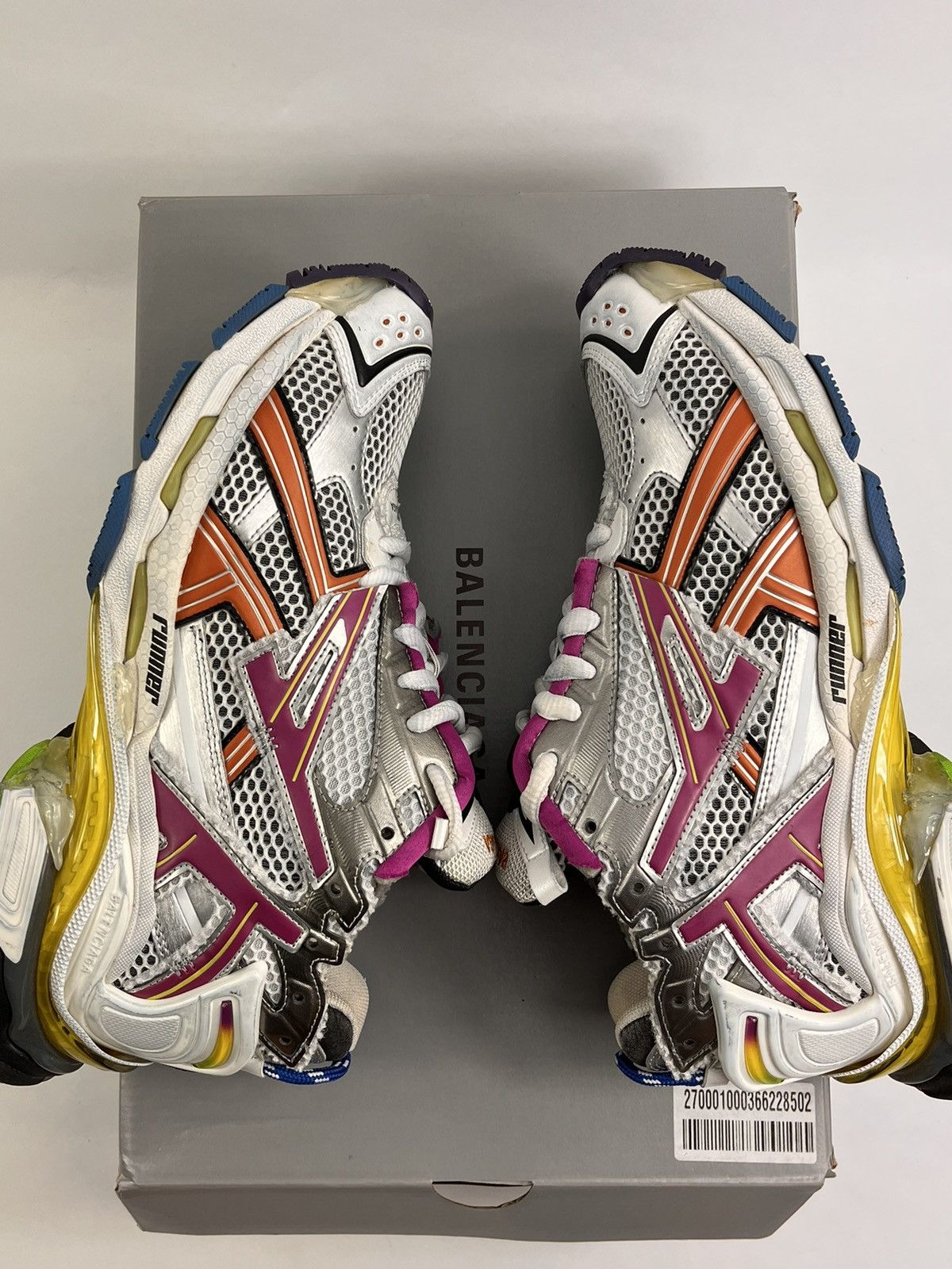 Balenciaga RUNNER MESH MULTICOLOUR SNEAKERS Size US 9 / EU 42 - 7 Thumbnail