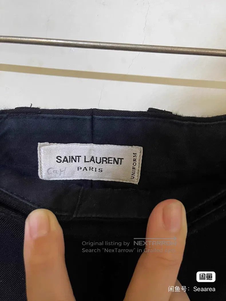 Saint Laurent Paris Saint Laurent Paris Black Wool Slacks Size US 38 / EU 54 - 2 Thumbnail