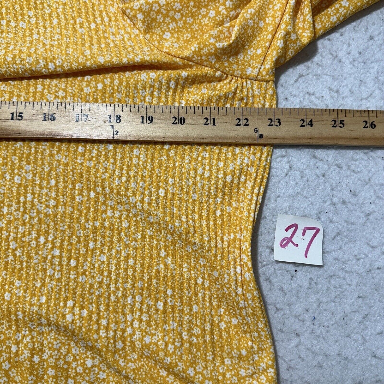 Adrianna Papell Adrianna Papell Medium Long Sleeve Yellow Floral Blouse Size M / US 6-8 / IT 42-44 - 8 Thumbnail