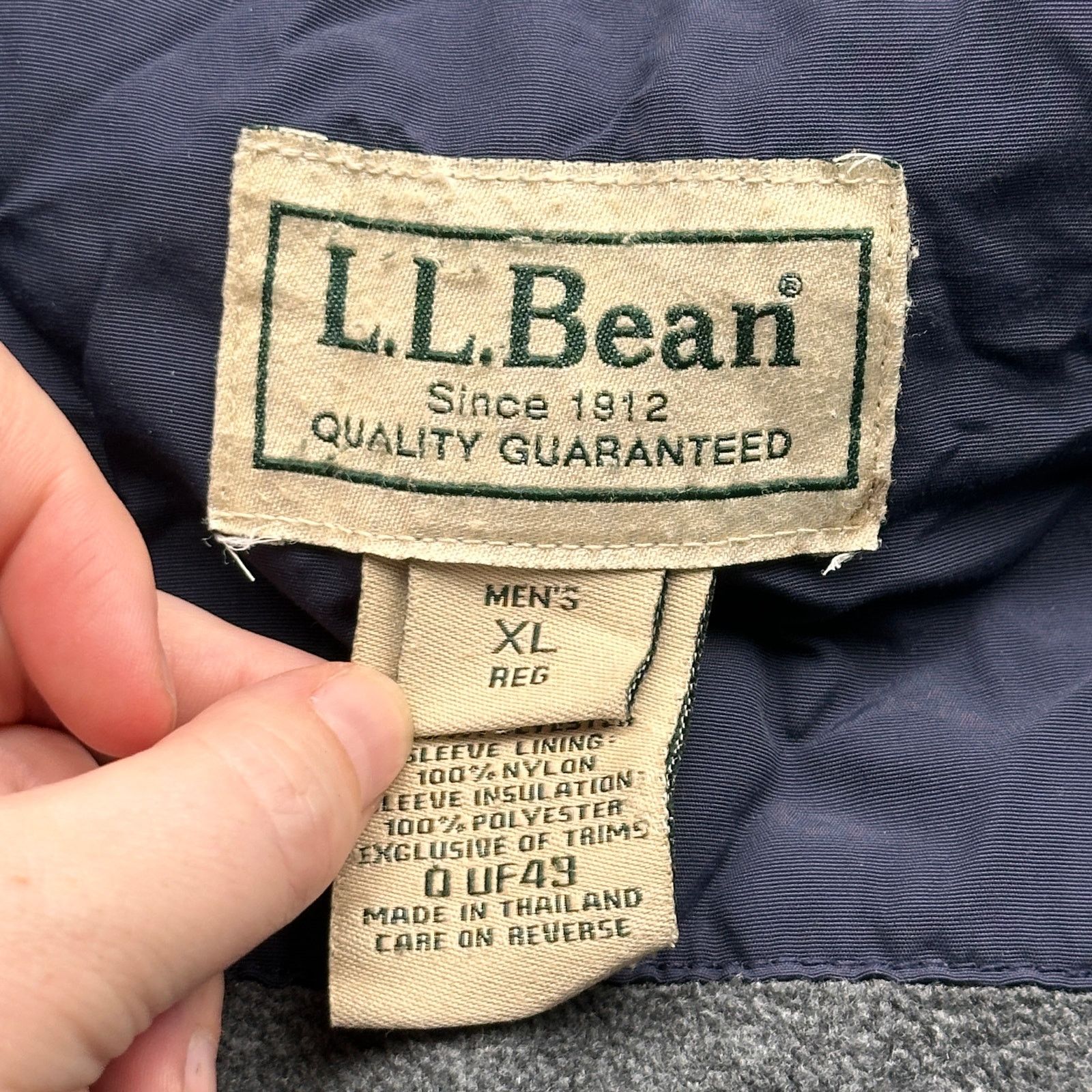 L.L. Bean LL Bean Fleece Lined Insulated Warm Up Jacket Men XL 0 UF49 Size US XL / EU 56 / 4 - 3 Thumbnail