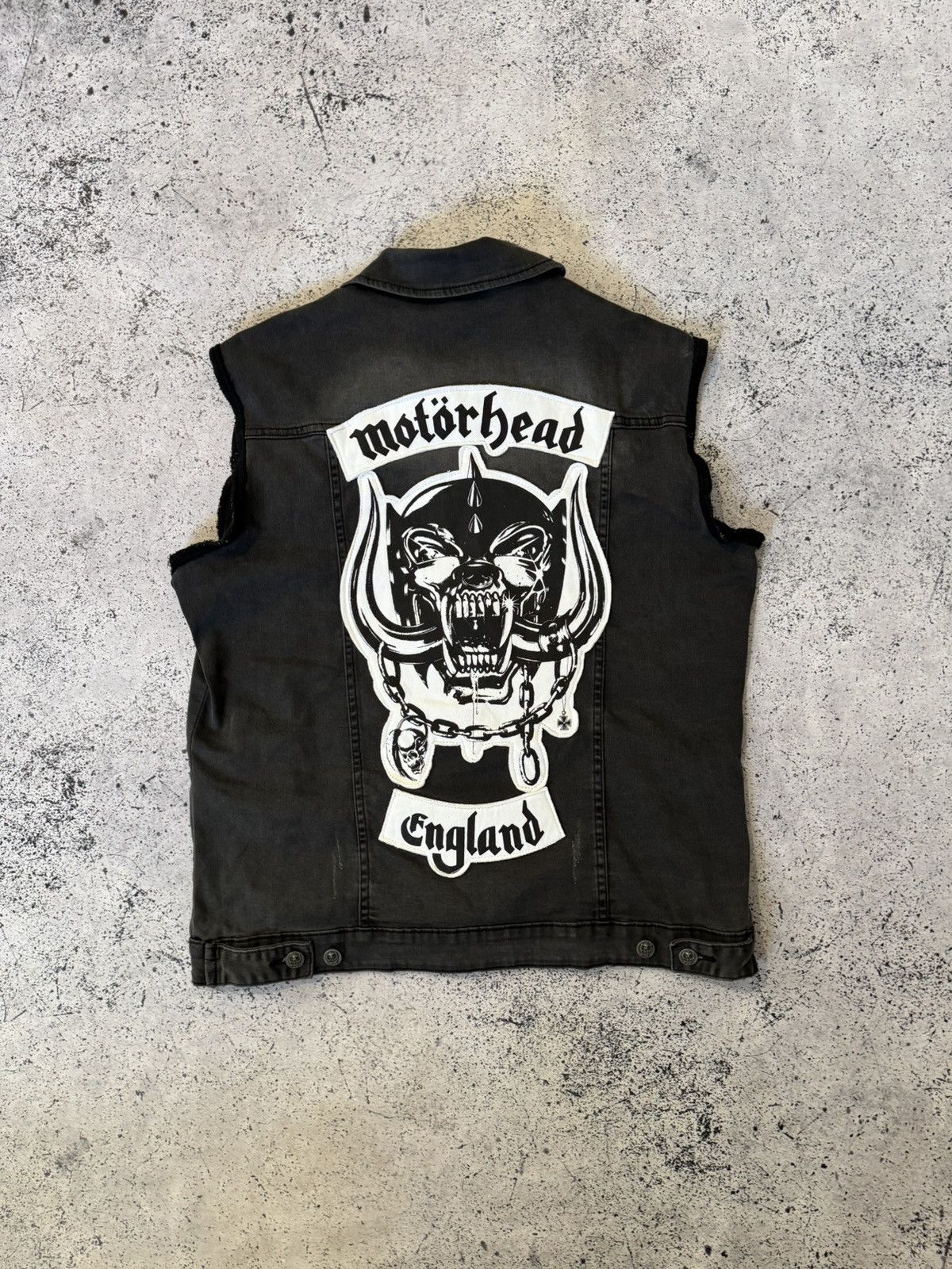 Hurley Motorhead Mens' Black Denim Cut-Off Jacket Size US L / EU 52-54 / 3 - 7 Thumbnail
