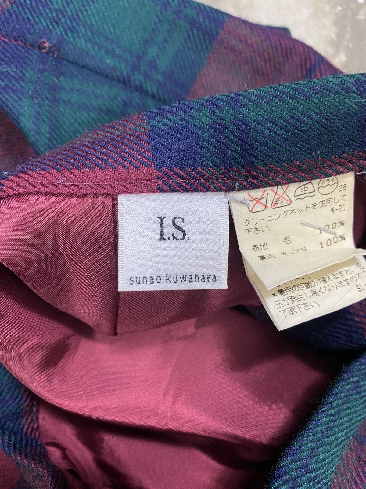 Issey Miyake Rare Vintage I.S Sunao Kuwahara Wool Chekered Skirt Size 25" / US 0 / IT 36 - 13 Thumbnail