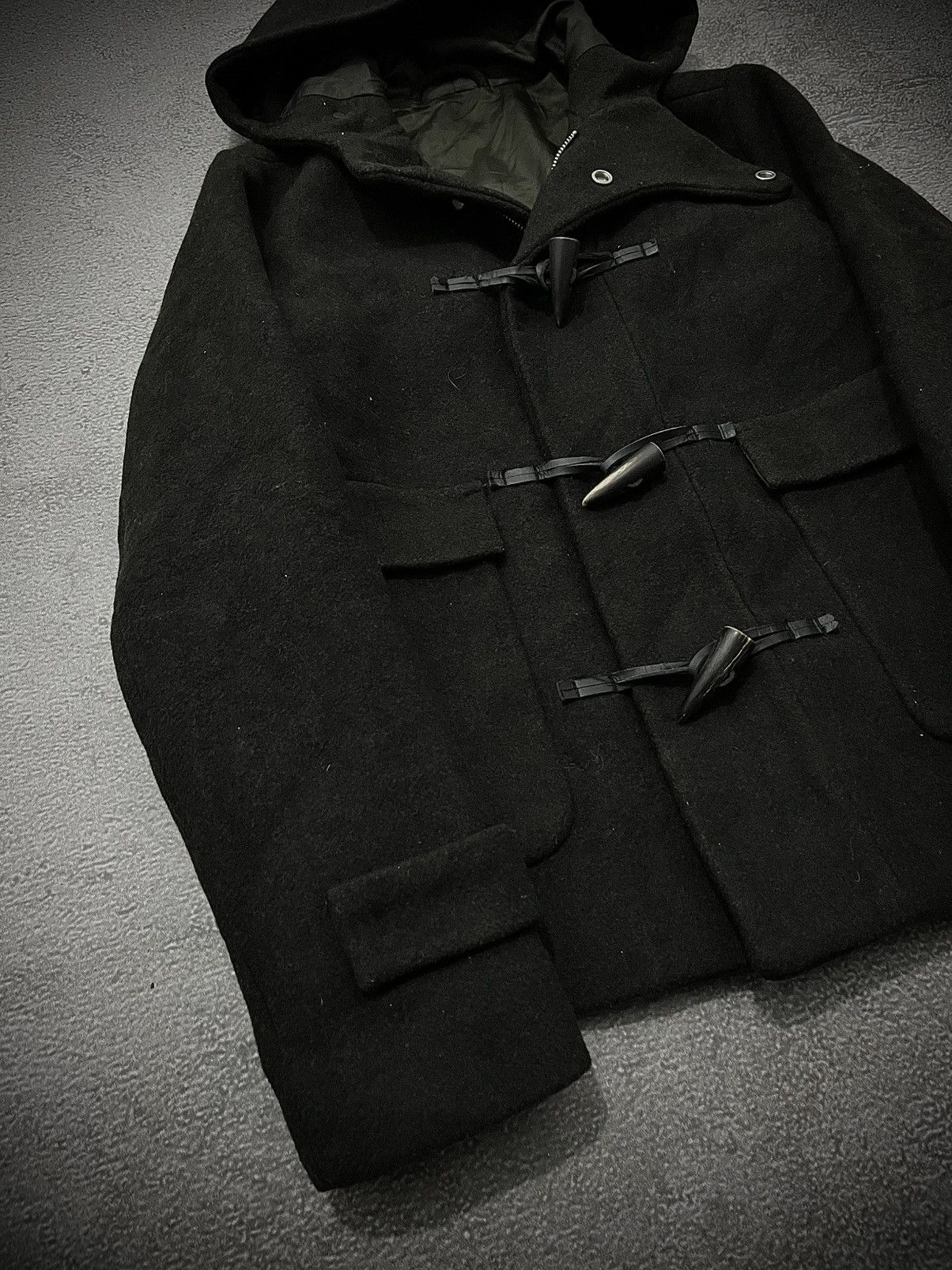 Japanese Brand Japanese Unknow Brand Wool Hood Jacket Size US M / EU 48-50 / 2 - 2 Thumbnail