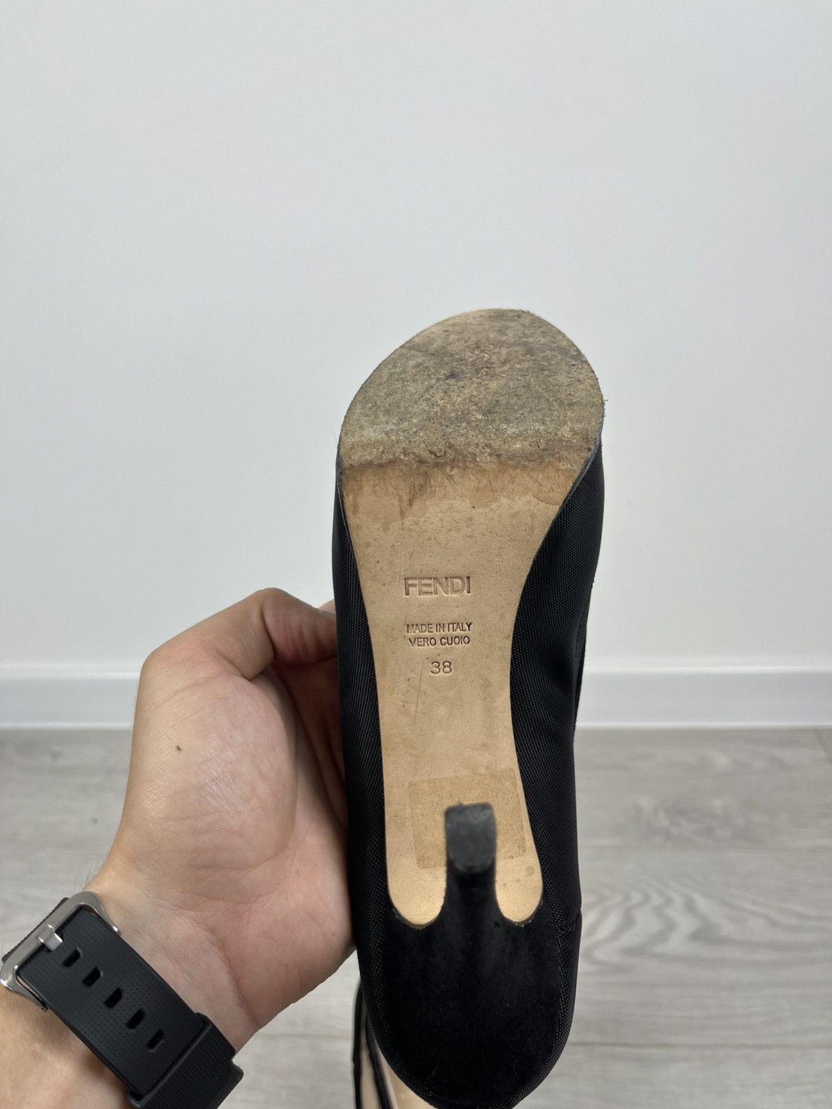 Fendi Fendi Black Mesh Women’s Hi Heels 38 IT Size US 8 / IT 38 - 11 Thumbnail