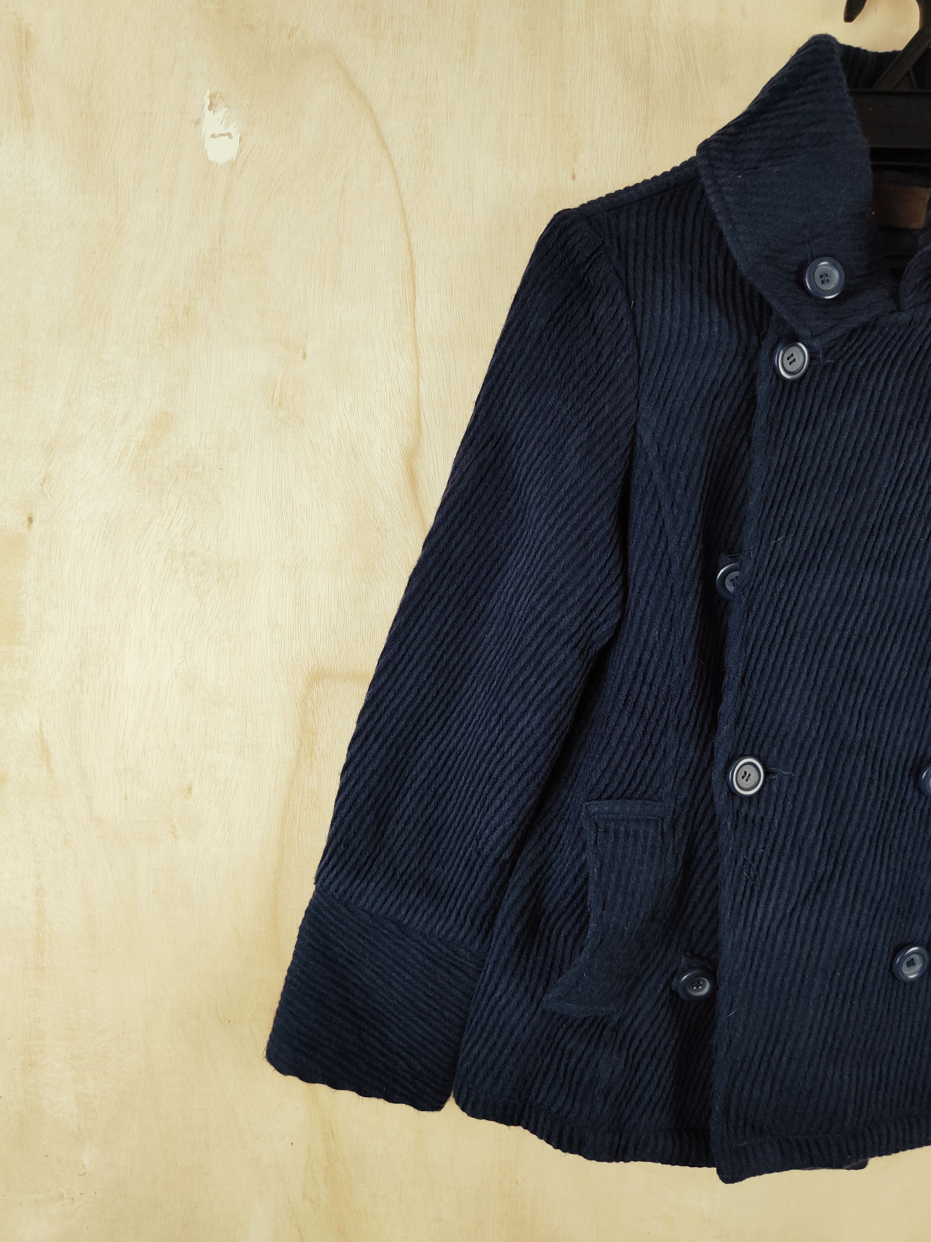 Vintage Retro DESIGN BY Qtop Dark Blue Jackets Size S / US 4 / IT 40 - 4 Thumbnail