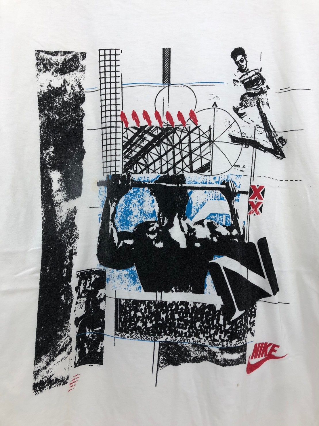 Nike × Vintage Vintage 90's NIKE Big Graphic shirt wts01 Size US M / EU 48-50 / 2 - 3 Thumbnail