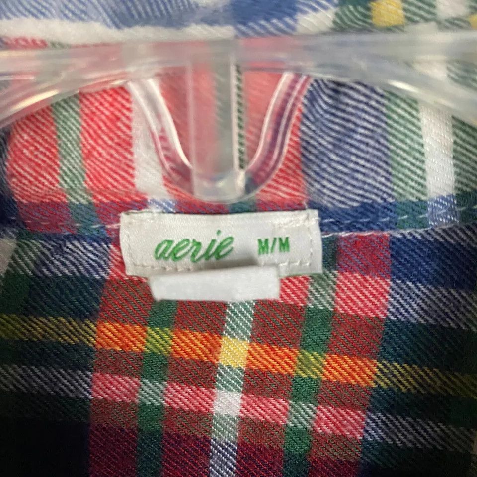 Other Aerie Button Up Top Women's Medium Long Sleeve Plaid M Size M / US 6-8 / IT 42-44 - 3 Thumbnail