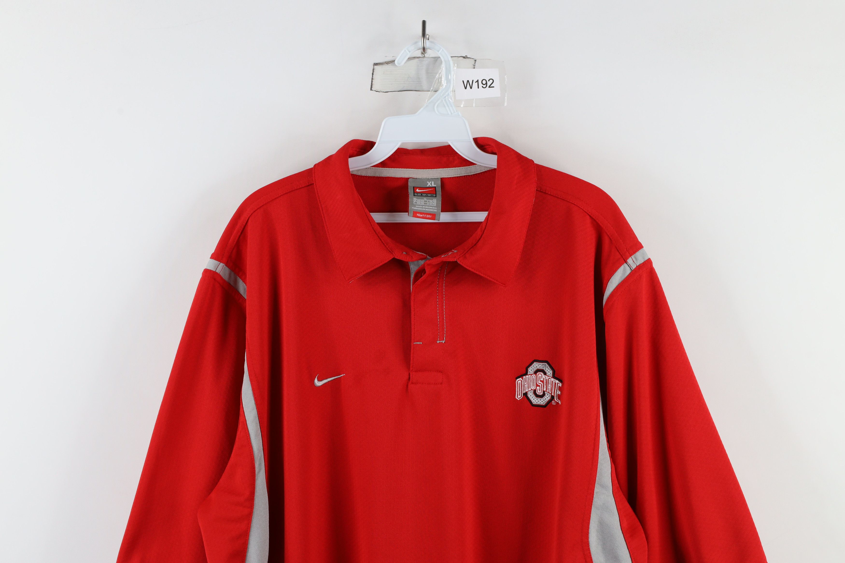 Nike × Vintage Vintage Nike Mini Swoosh Ohio State University Polo Shirt Size US XL / EU 56 / 4 - 2 Thumbnail
