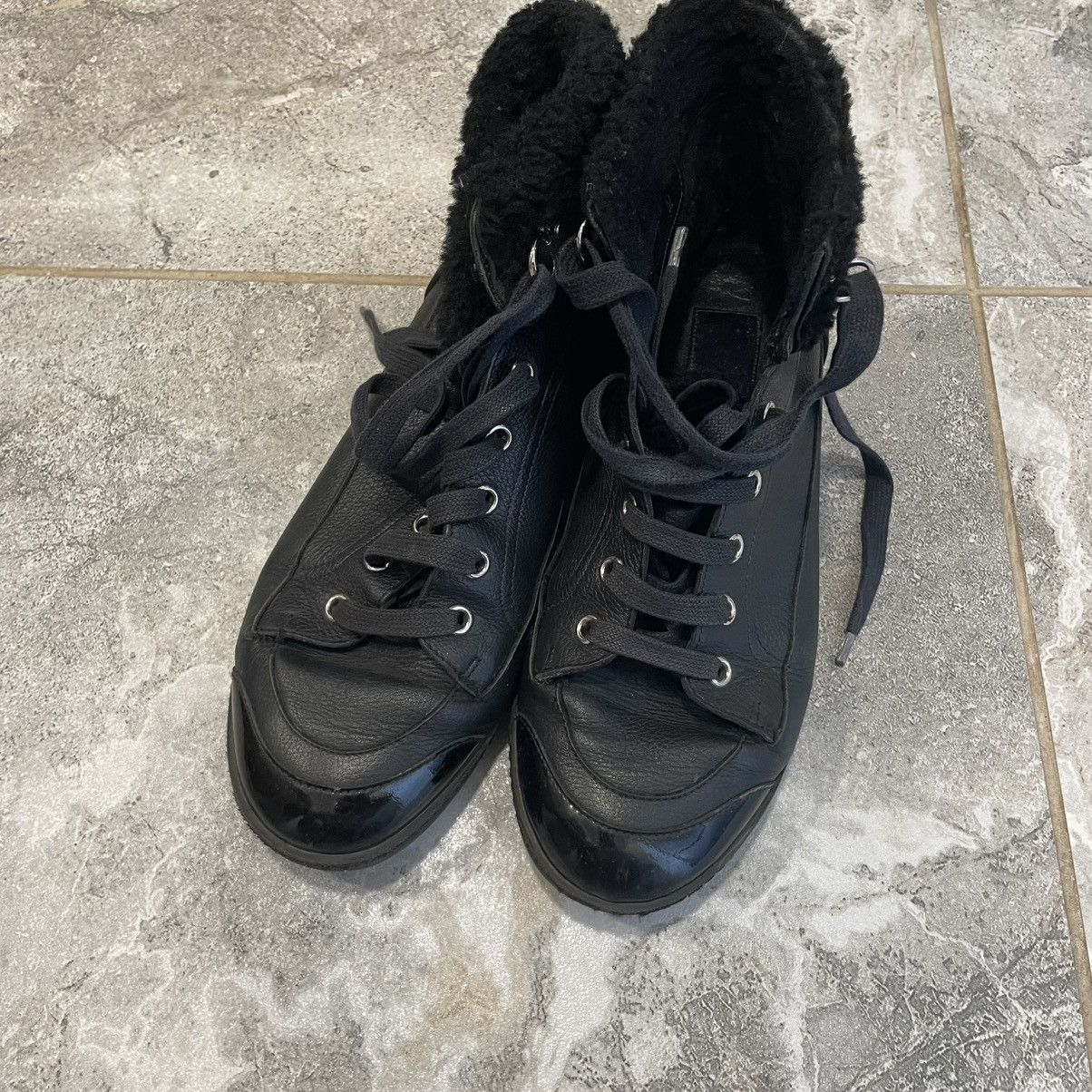 Salvatore Ferragamo Salvatore Ferragamo leather shoes boots black Foxy Fur faux Size US 7 / IT 37 - 6 Thumbnail