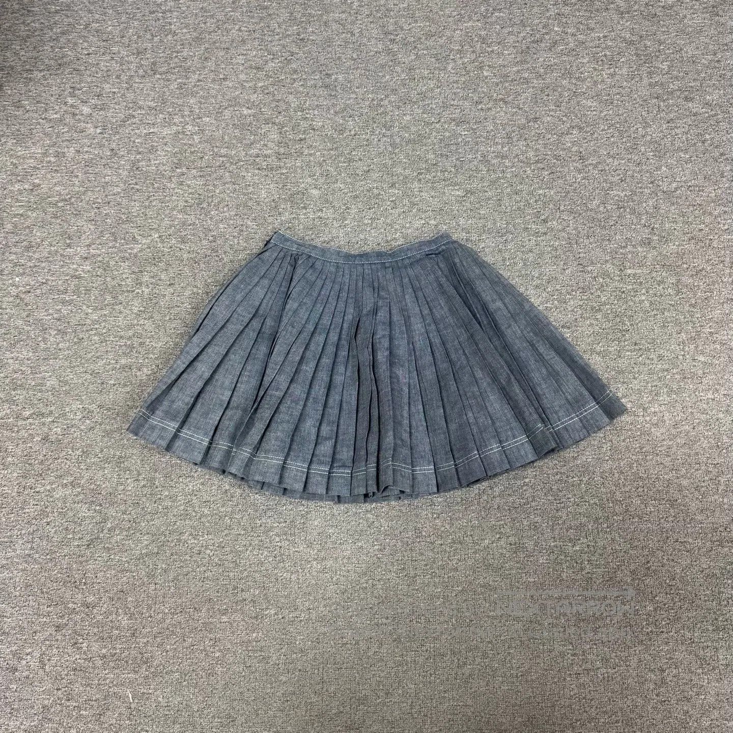 Dior Dior Blue Denim Pleated Skirt. Size 33" - 2 Thumbnail