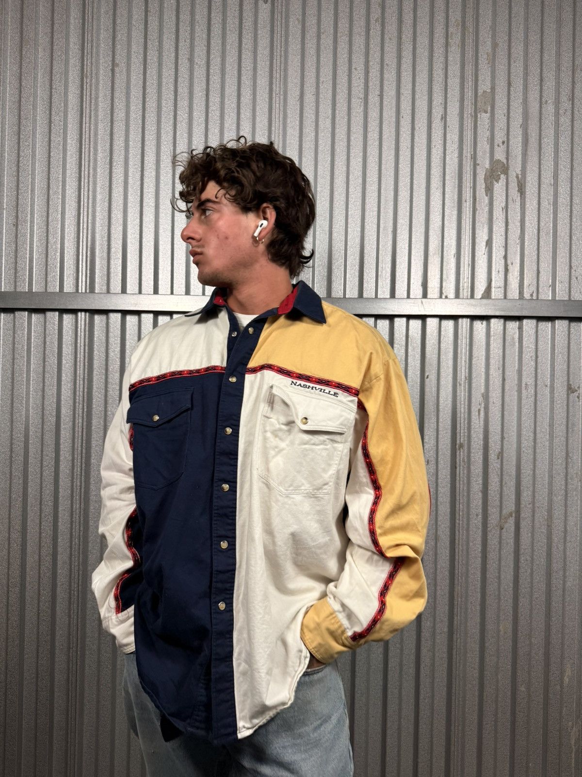 Wrangler 90s Vintage Wrangler Nashville Western Pearl Snap Shirt Size US XL / EU 56 / 4 - 4 Thumbnail