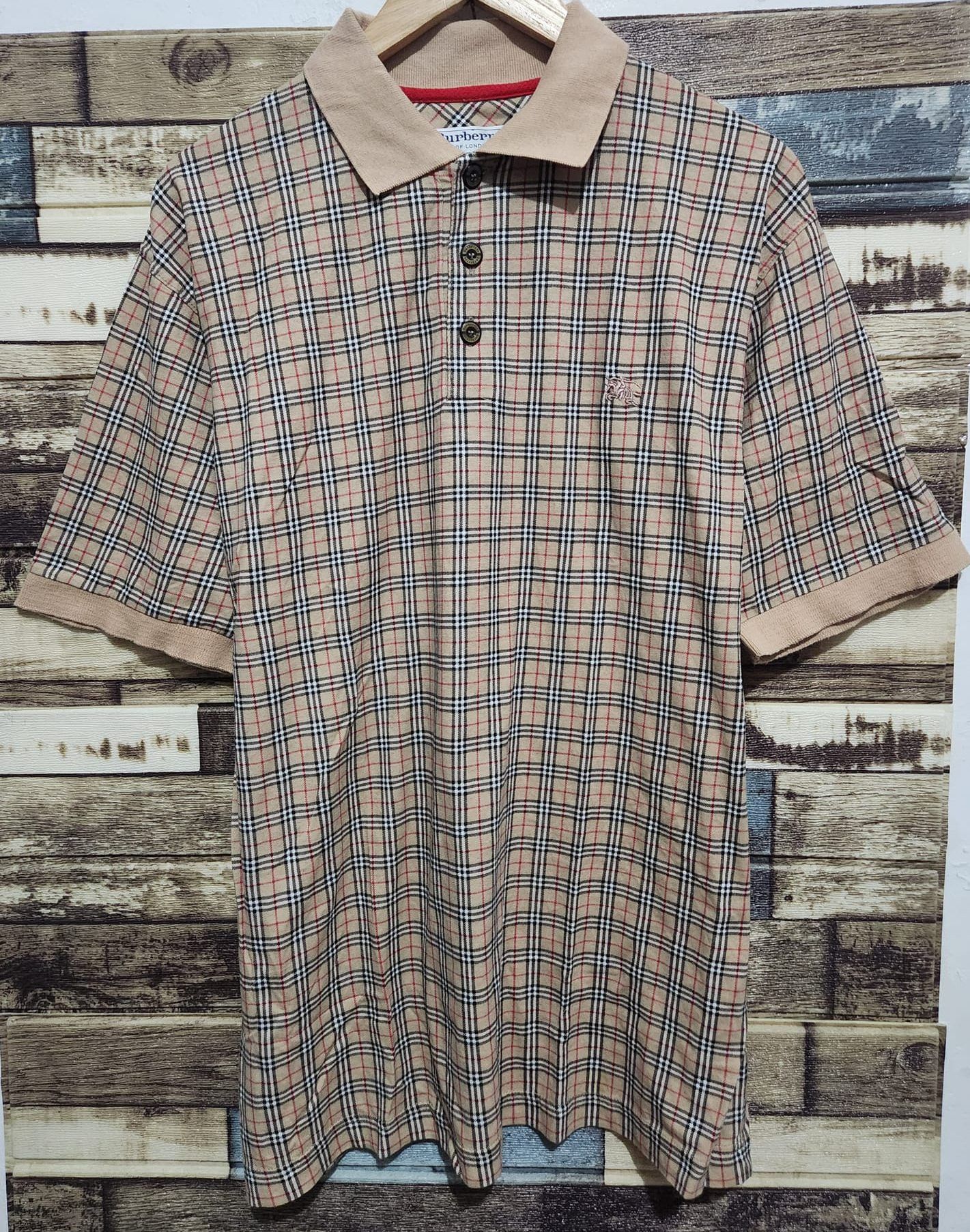 Burberry × Vintage Vintage Burberrys Polo Shirt Checkered Size US M / EU 48-50 / 2 - 1 Thumbnail