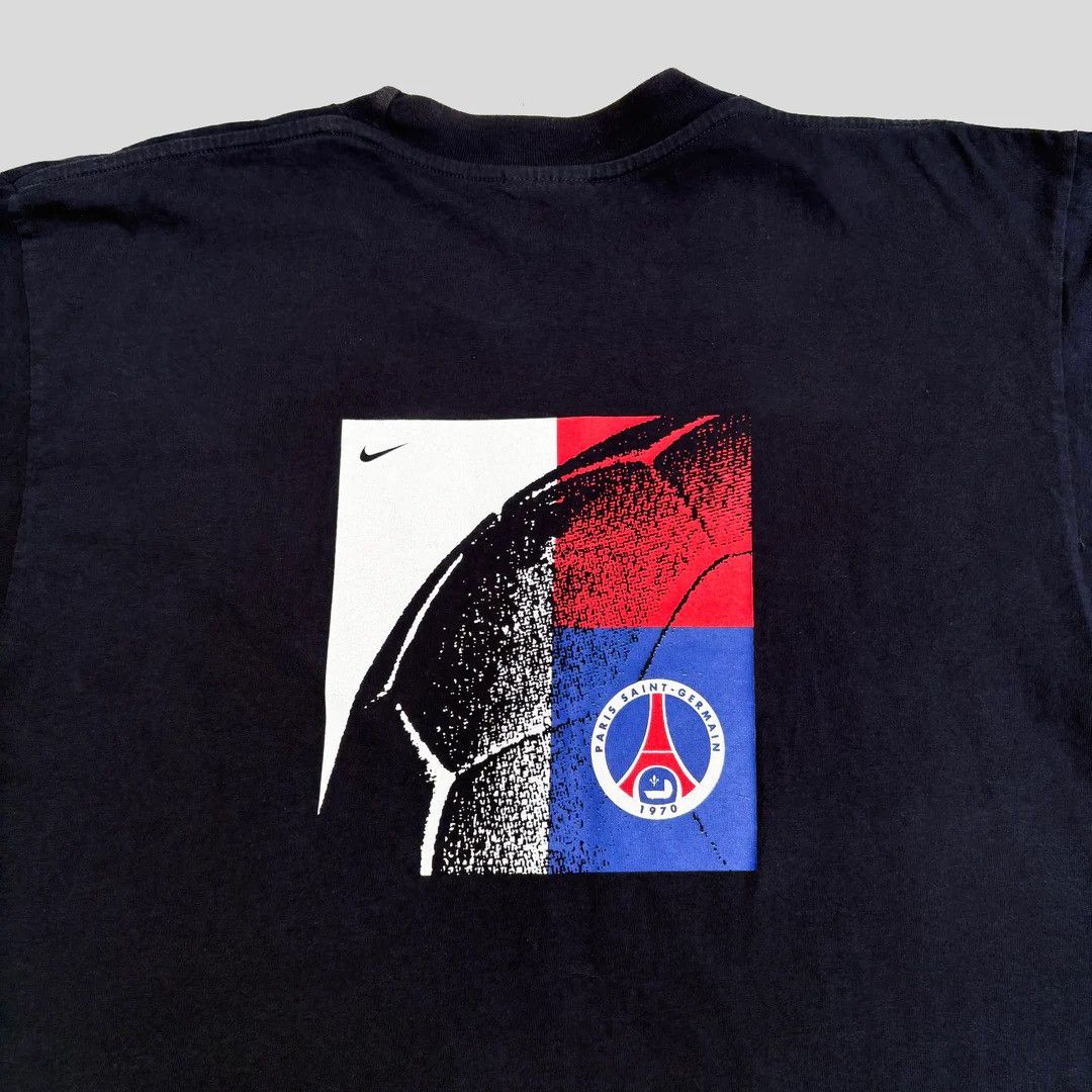 Nike PSG Paris Saint-Germain Nike 1990 90s Vintage T-Shirt Rare Size US L / EU 52-54 / 3 - 4 Thumbnail