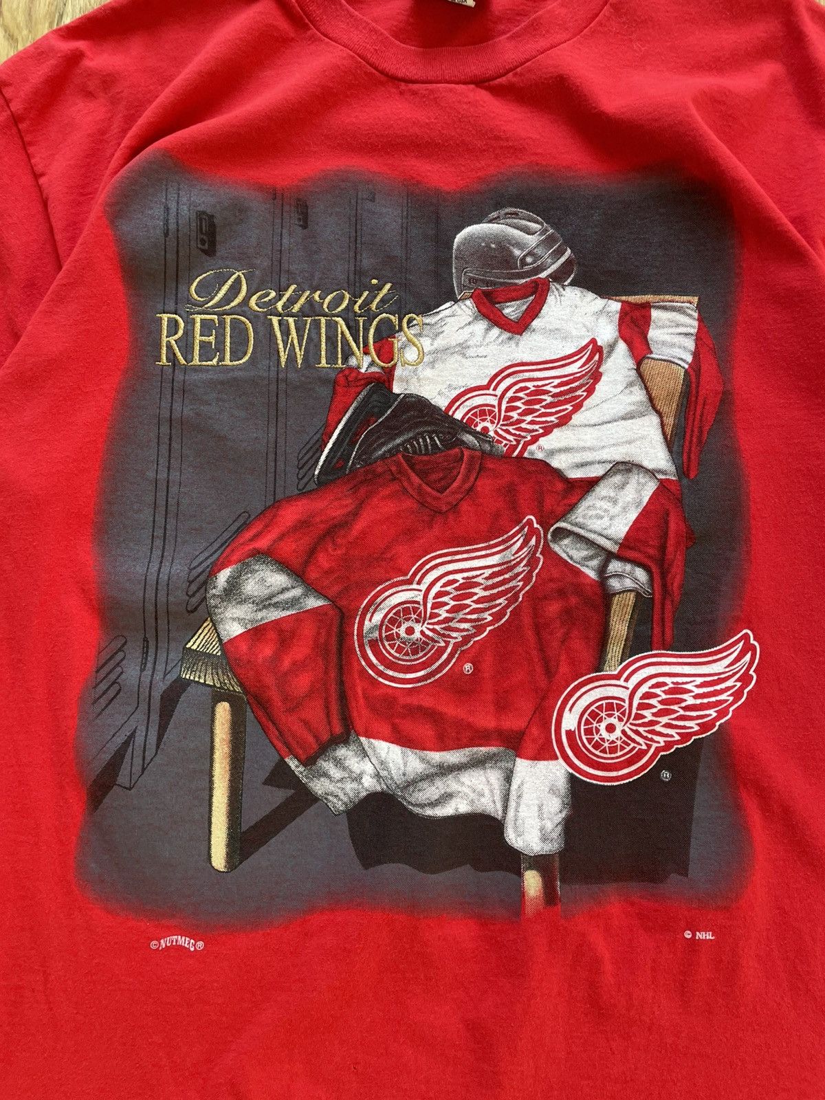 Nutmeg Lee Sport Nutmeg Detroit Red Wings VTG 90s Locker Room XL Size US XL / EU 56 / 4 - 2 Thumbnail