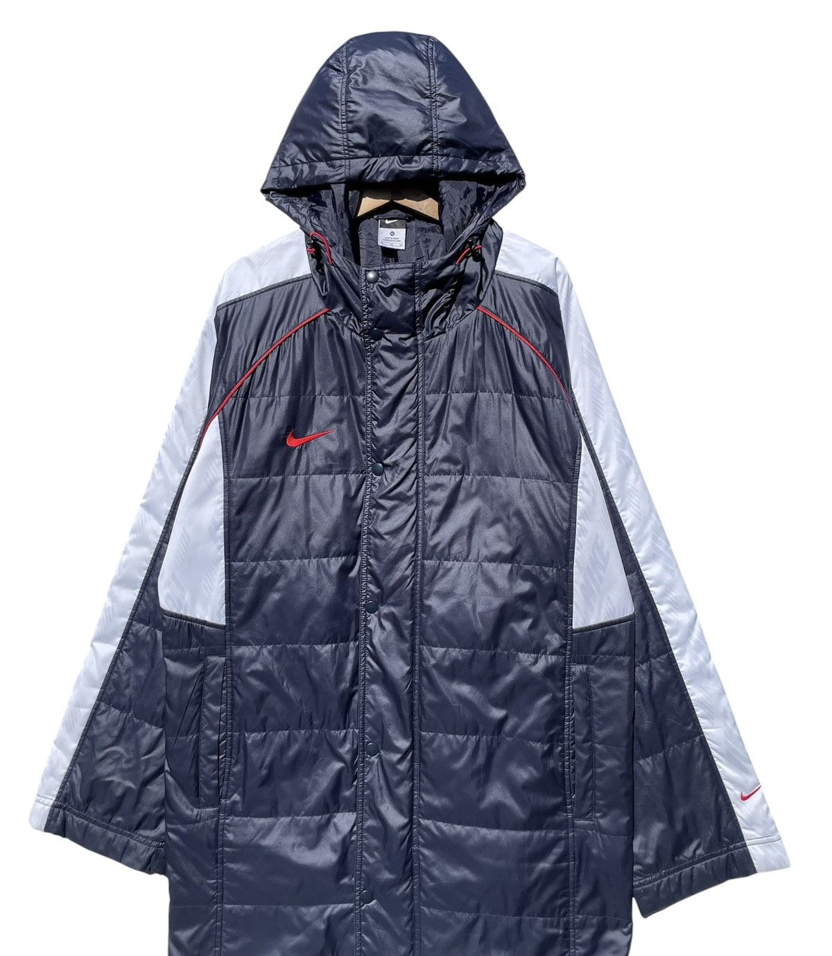 Nike 🔥Accept Binding Offer🔥 Vintage Nike Swooth Long Coat Jacket Size US XL / EU 56 / 4 - 4 Thumbnail
