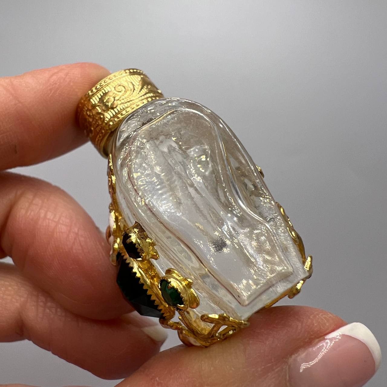 Vintage 1980's Vintage Czech Bohemia Glass Perfume Flask Bottle Size ONE SIZE - 2 Thumbnail