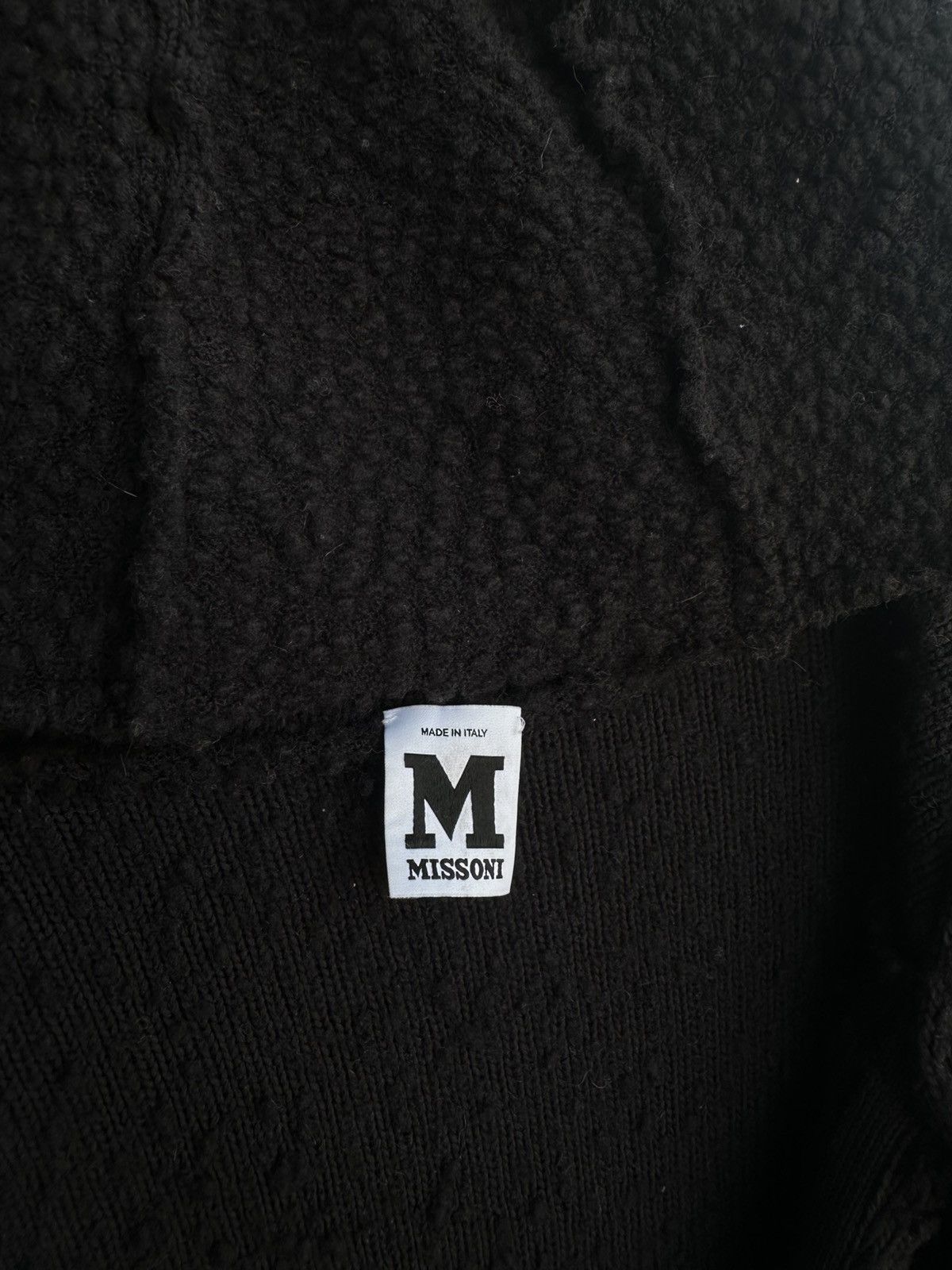 Missoni M MISSONI Lightweight Wool Funnel Neck Bouclé Sherpa Jacket Size US L / EU 52-54 / 3 - 4 Thumbnail