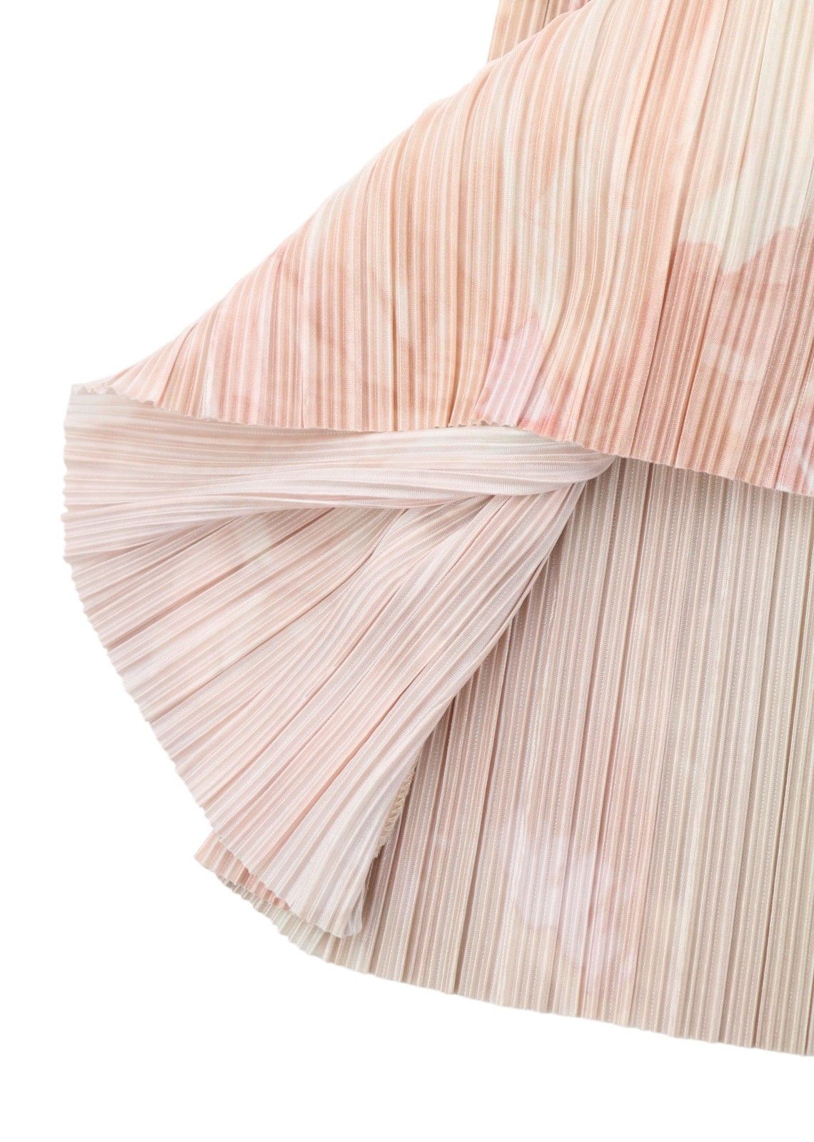 MAX&Co. L Light Pink Textured Belted Short Sleeve Dress 88797 Size L / US 10 / IT 46 - 6 Thumbnail