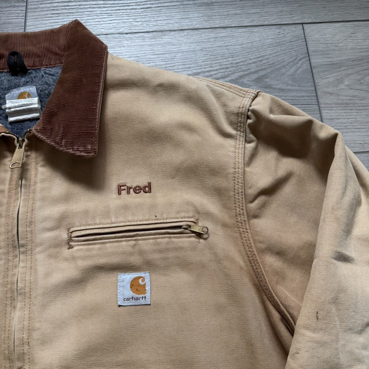Carhartt vintage j01 BRN carhartt Detroit jacket XL Size US XL / EU 56 / 4 - 4 Thumbnail