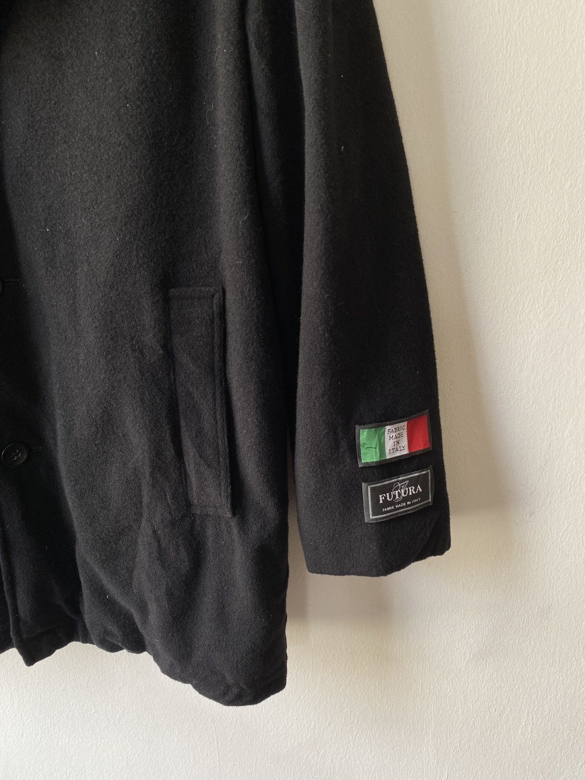 Comme des Garcons × Japanese Brand Vintage D’Homme A Homme Futura Fabric Italy Wool Coat Size US L / EU 52-54 / 3 - 7 Thumbnail