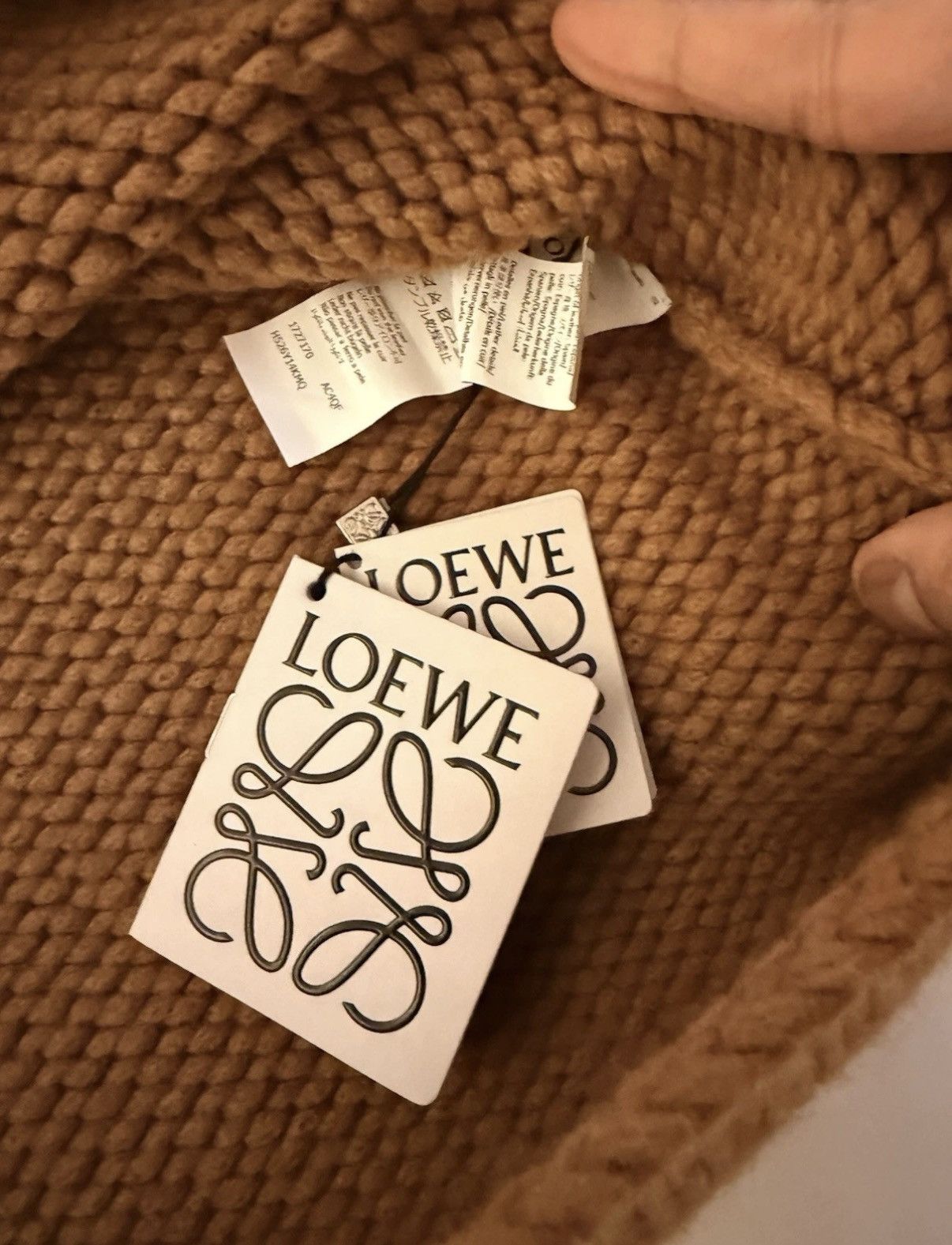 Loewe LOEWE Suede-Trimmed Wool Rollneck Sweater Brown L Size US L / EU 52-54 / 3 - 12 Thumbnail