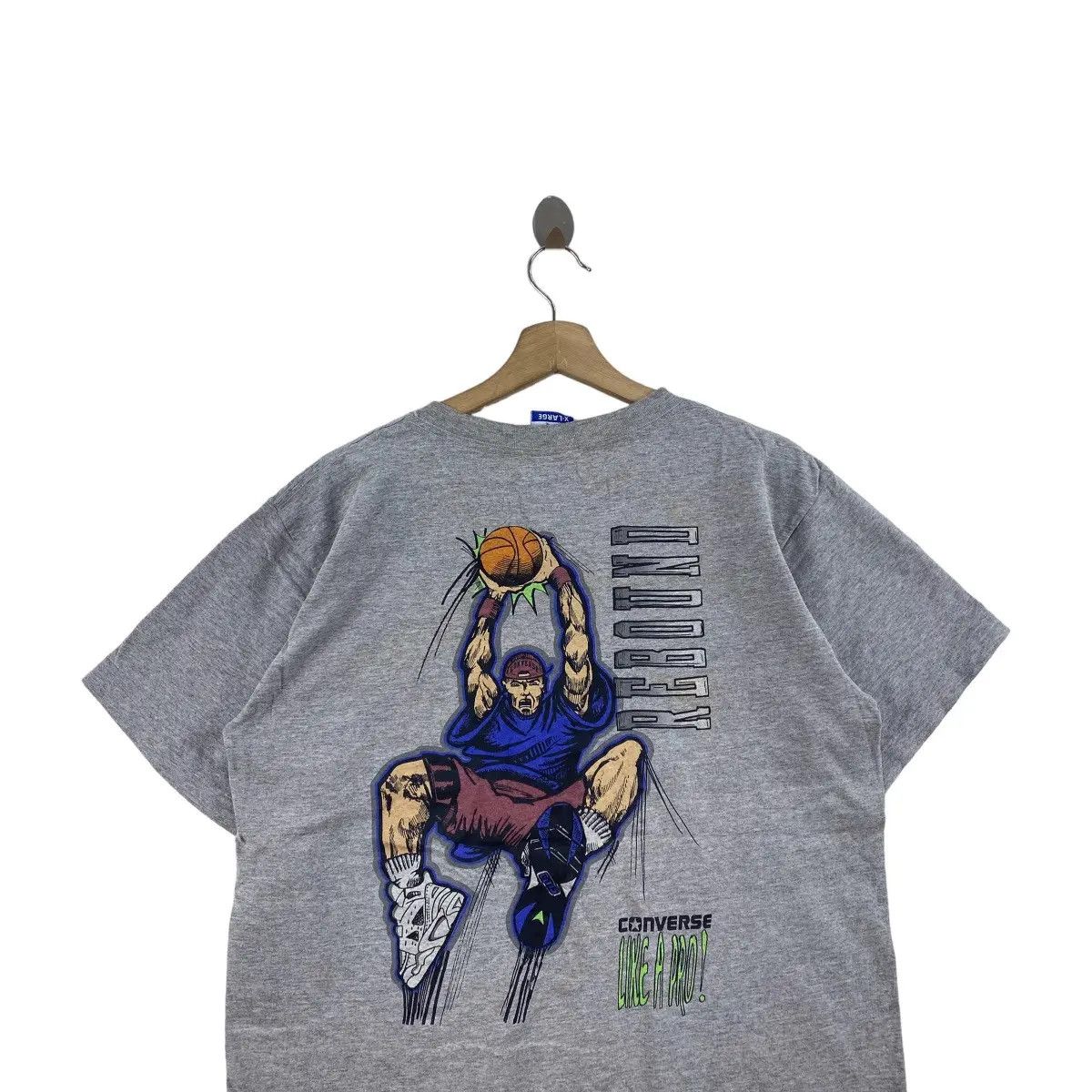 Converse Vintage 90’ CONVERSE USA BASKETBALL Rebound Tee Shirt Top Size US XL / EU 56 / 4 - 2 Thumbnail