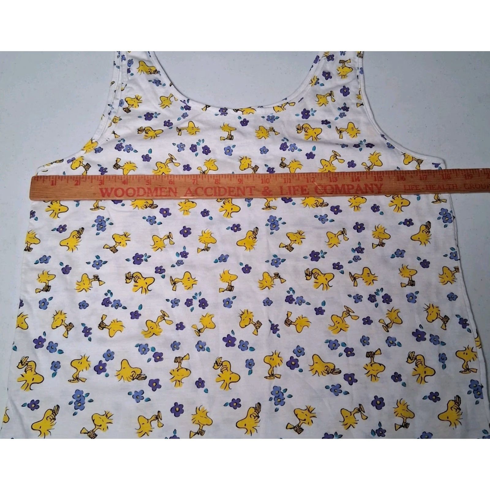 Peanuts VINTAGE Peanuts Snoopy Woodstock Tank Top Women M Purple Flowers Undershirt Size M / US 6-8 / IT 42-44 - 3 Thumbnail