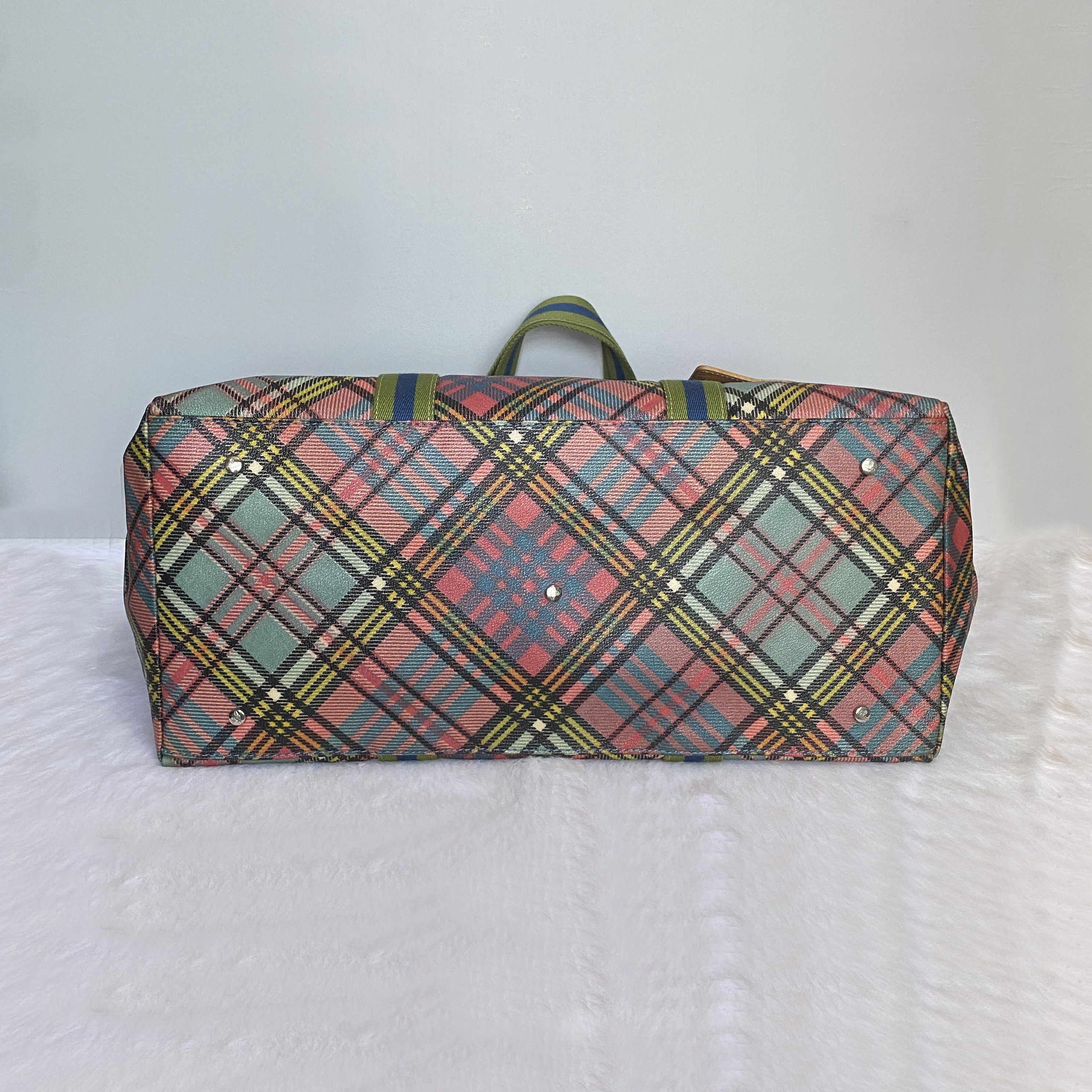 Vivienne Westwood Vintage Check Leather Luggage Tote Bag Size ONE SIZE - 3 Thumbnail