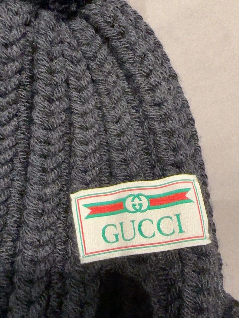 Gucci Gucci Size M Black classic woolen hat 2503-Nextarrow Size ONE SIZE - 2 Thumbnail