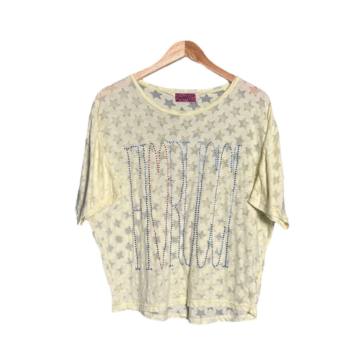 Fiorucci Florucci Big Logo Star Monogram See-through Tshirt Size L / US 10 / IT 46 - 1 Thumbnail