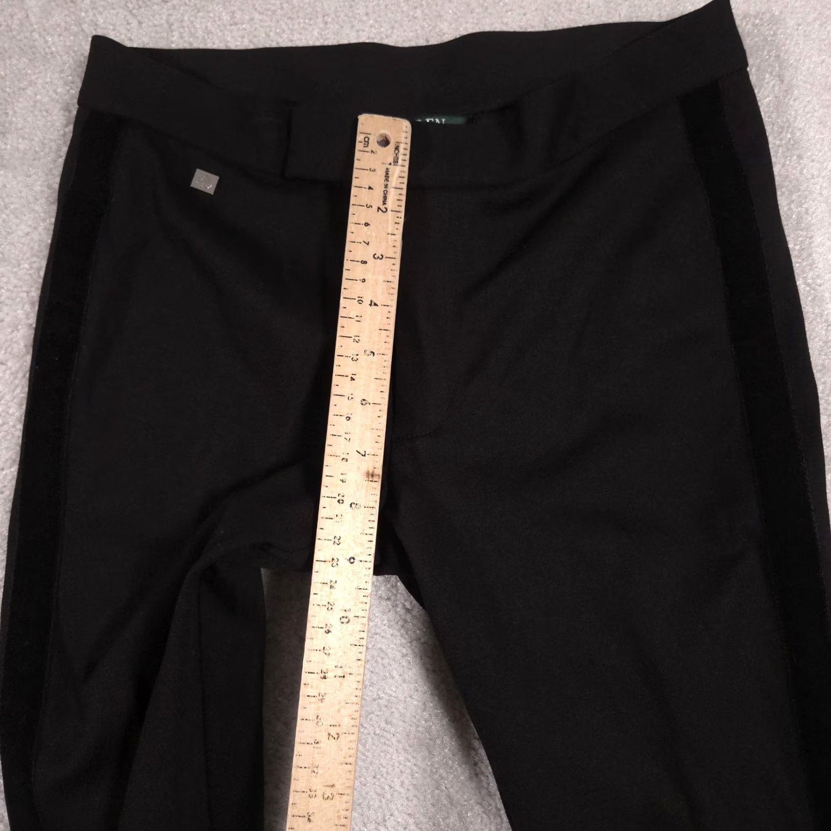 Ralph Lauren Lauren Ralph Lauren Dress Pants Womens XS Black Ponte Skinny Pull On Side Stripe Size 26" / US 2 / IT 38 - 7 Thumbnail