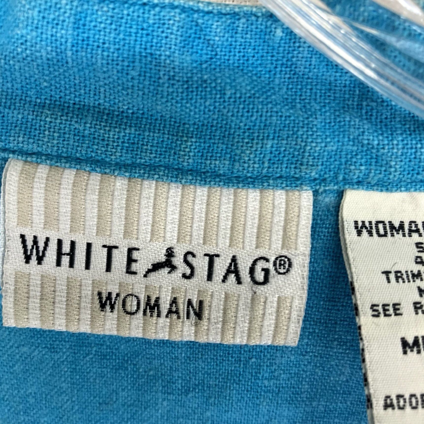 Vintage VINTAGE White Stag Women's Tunic Top Size 26W Sleeveless Linen Blend Blue Boho Casual Summer Size 4XL / US 24-26 - 4 Thumbnail