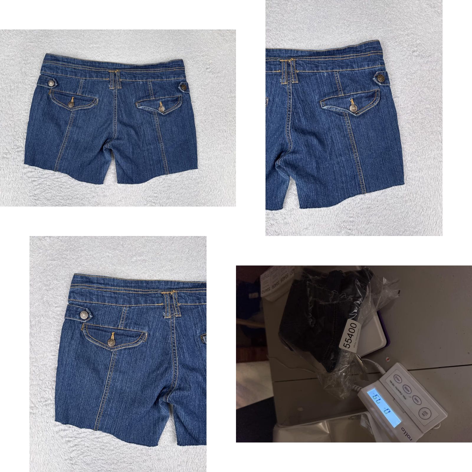 Doublet Level Eight Denim Shorts Juniors 9 Blue Cutoff Raw Hem Stretch Double Button 5.5 Size 30" / US 8 / IT 44 - 9 Thumbnail