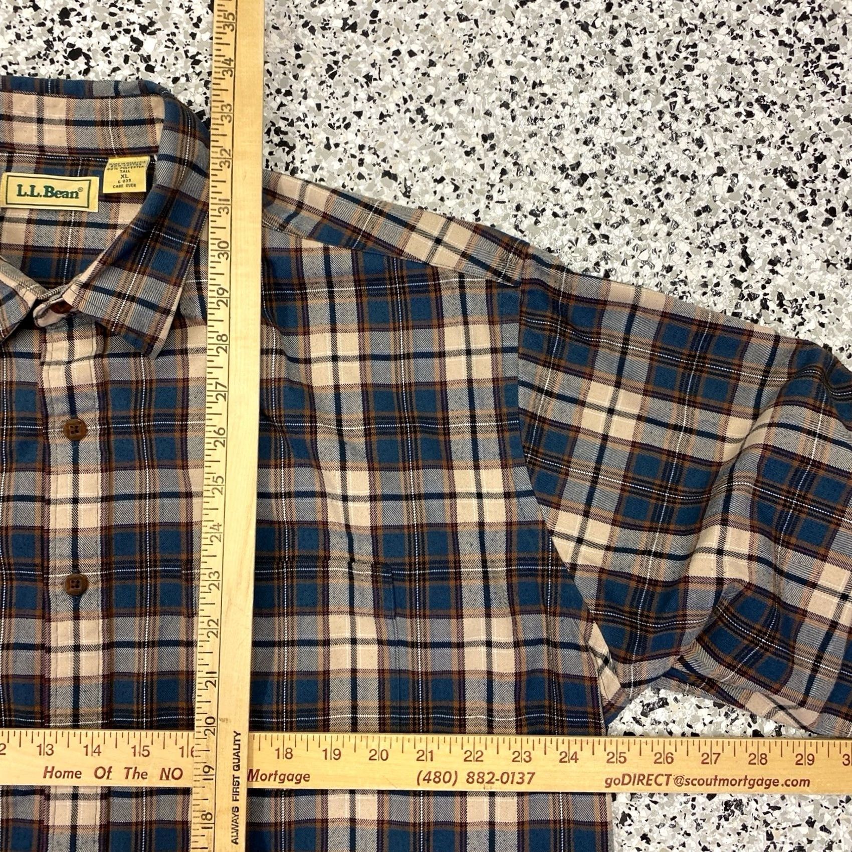 Vintage VINTAGE LL Bean Flannel Shirt Mens XL Gray Blue Long Sleeve Plaid Button-Up Size US XL / EU 56 / 4 - 3 Thumbnail
