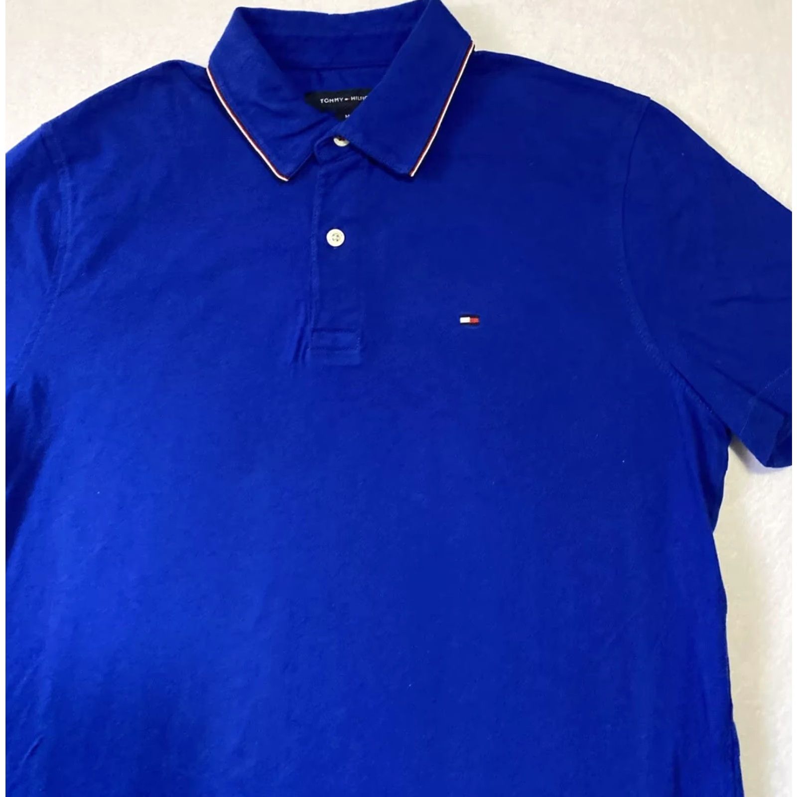 Vintage Tommy Hilfiger Polo Shirt Men’s M Blue Polo Shirt Casual Golf Polo Shirt Spring Summer Mens Regular Short Sleeve Cotton Dressy Polo Shirt 25-5 Size US M / EU 48-50 / 2 - 2 Thumbnail