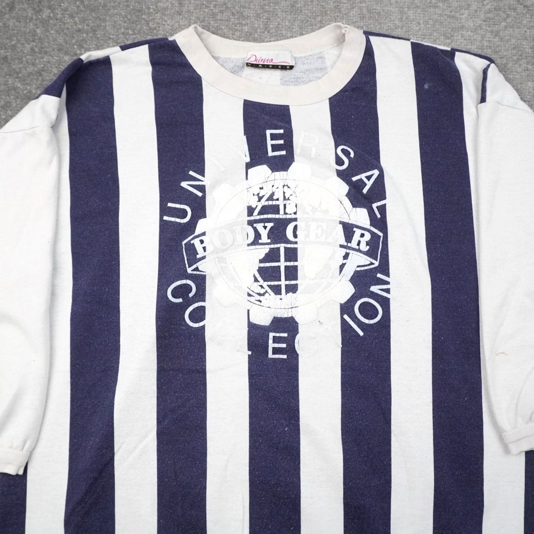 Vintage VINTAGE Vintage Sweatshirt Stripped Crew Neck Long Sleeve 2XL Blue White Men Mens 90s Pullover Size US XXL / EU 58 / 5 - 6 Thumbnail