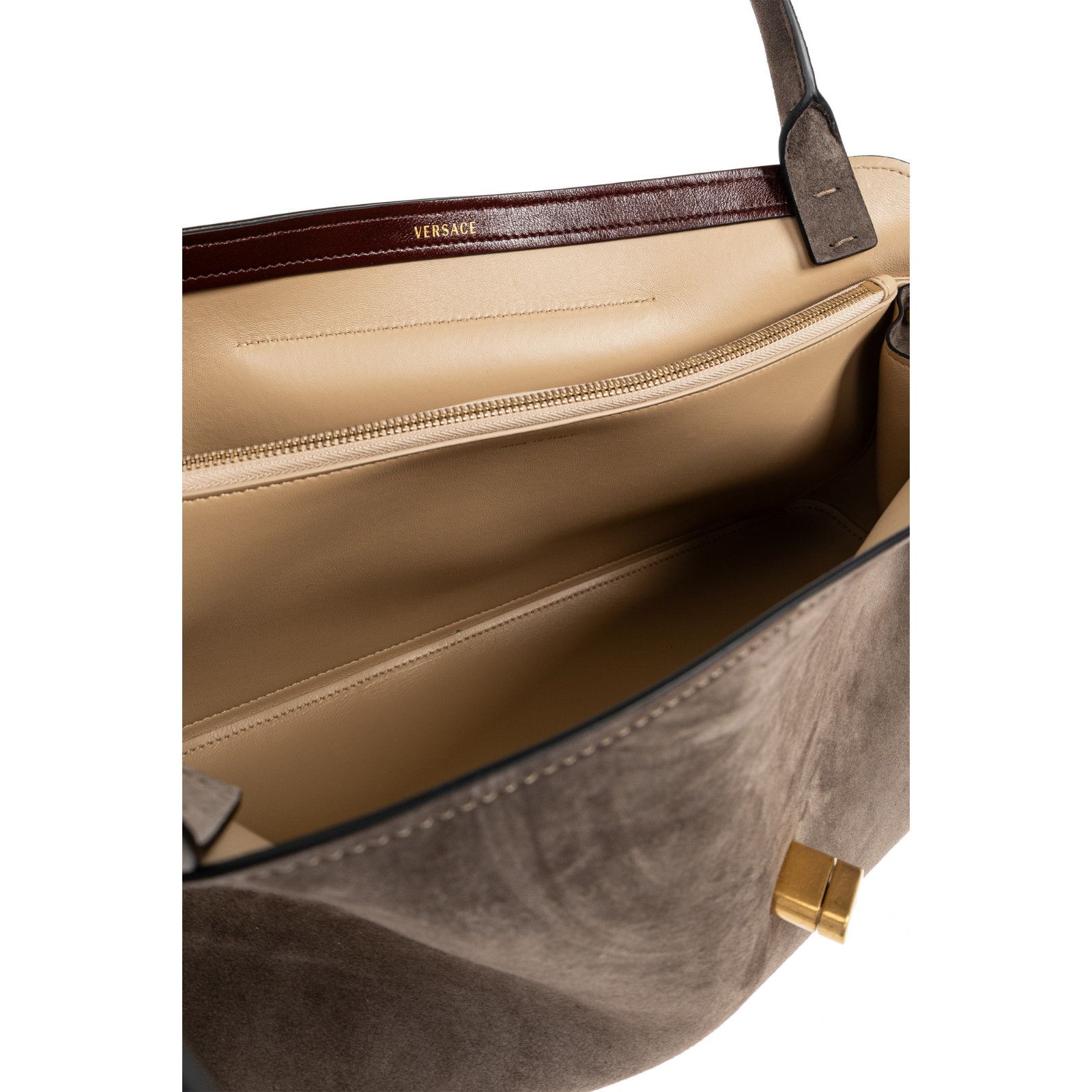 Versace VERSACE Vivian Medium Brown Suede Shoulder Bag New & Authent Size ONE SIZE - 4 Thumbnail