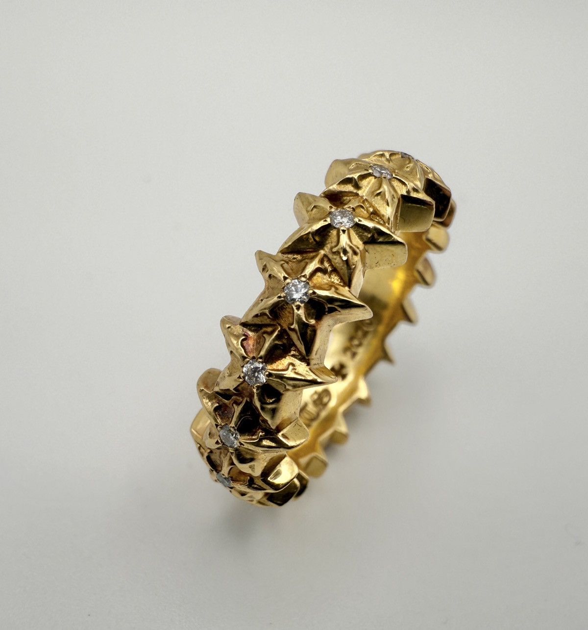 Chrome Hearts Chrome Hearts 22k Gold Star and Diamond Ring Sz.8 Size ONE SIZE - 1 Thumbnail