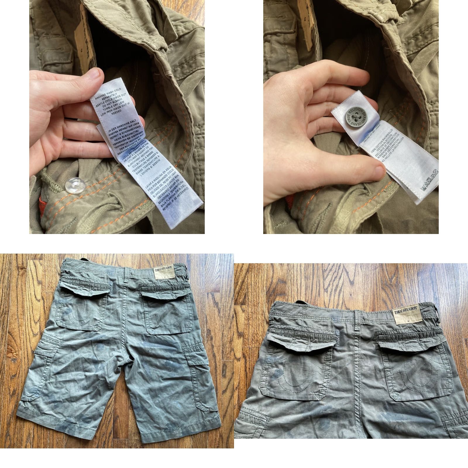 True Religion True Religion Cargo Shorts Mens 34 Camouflage Trooper Grunge Military Drawstring Size US 34 / EU 50 - 9 Thumbnail
