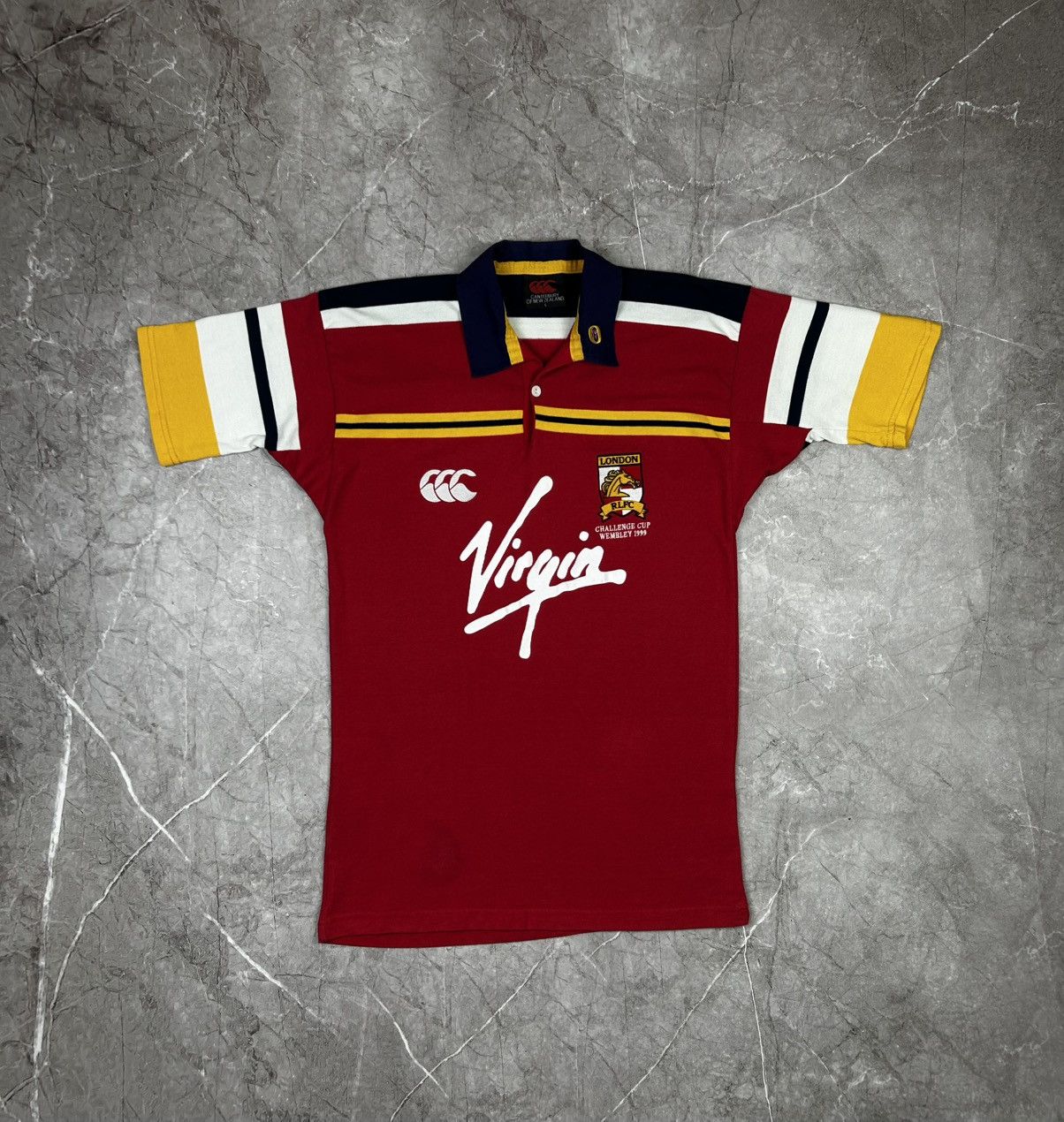 Canterbury of New Zealand Vintage Canterbury 1999 London Broncos Rugby Jersey Home Size US L / EU 52-54 / 3 - 1 Thumbnail