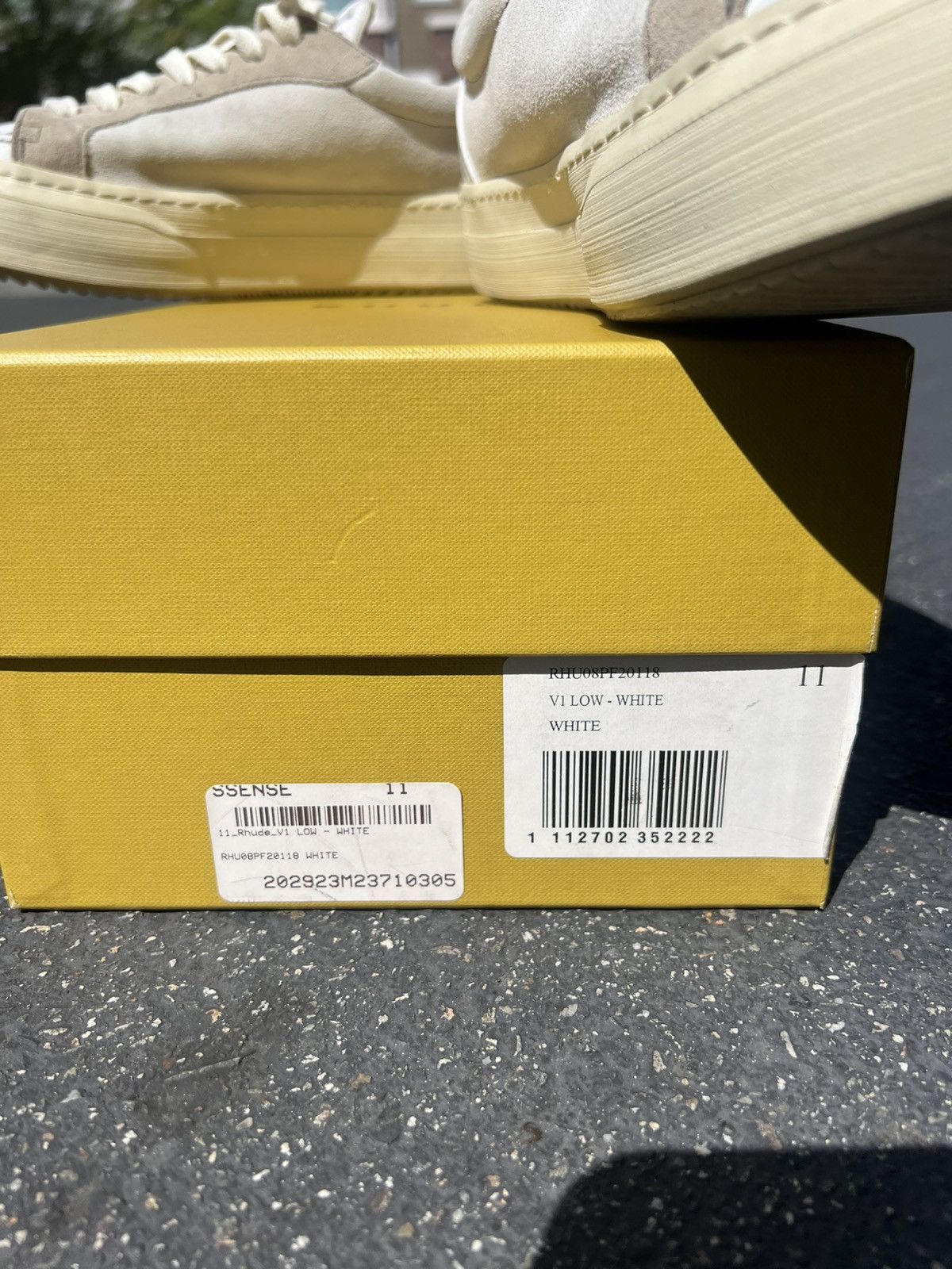 Rhude Rhude White Leather Sneakers Size US 11 / EU 44 - 6 Thumbnail
