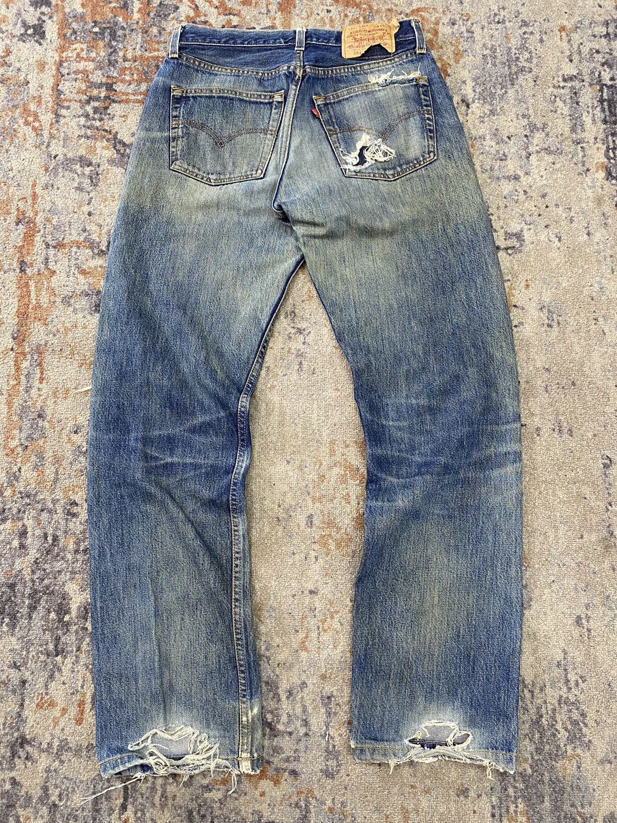 Jean × Levi's Levis mudwash faded distressed jeans pant 29x30 Size US 29 - 4 Thumbnail