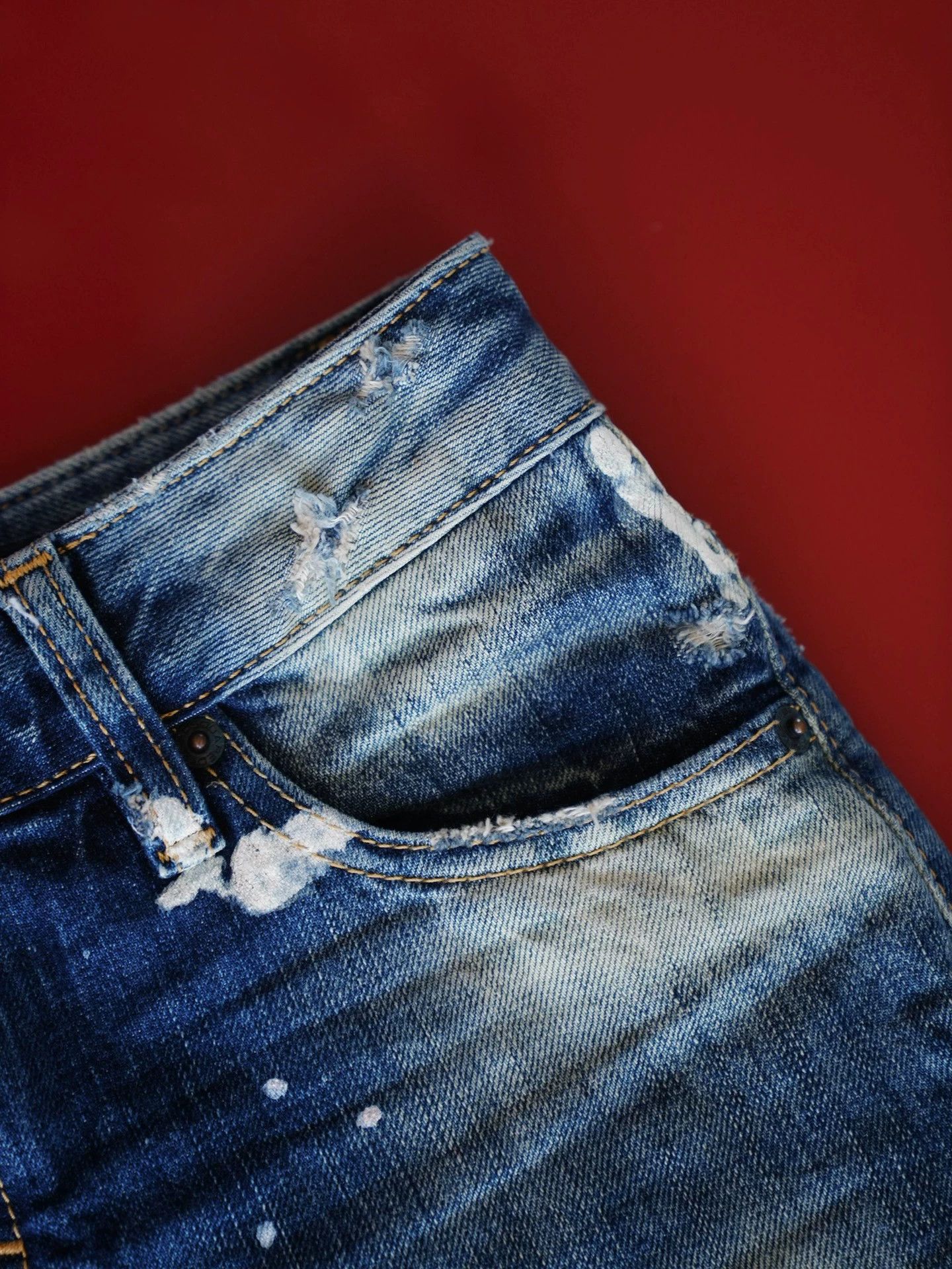 Dsquared2 dsquared2 women's mint distressed denim mid-rise mini-skirt Size 26" / US 2 / IT 38 - 8 Thumbnail