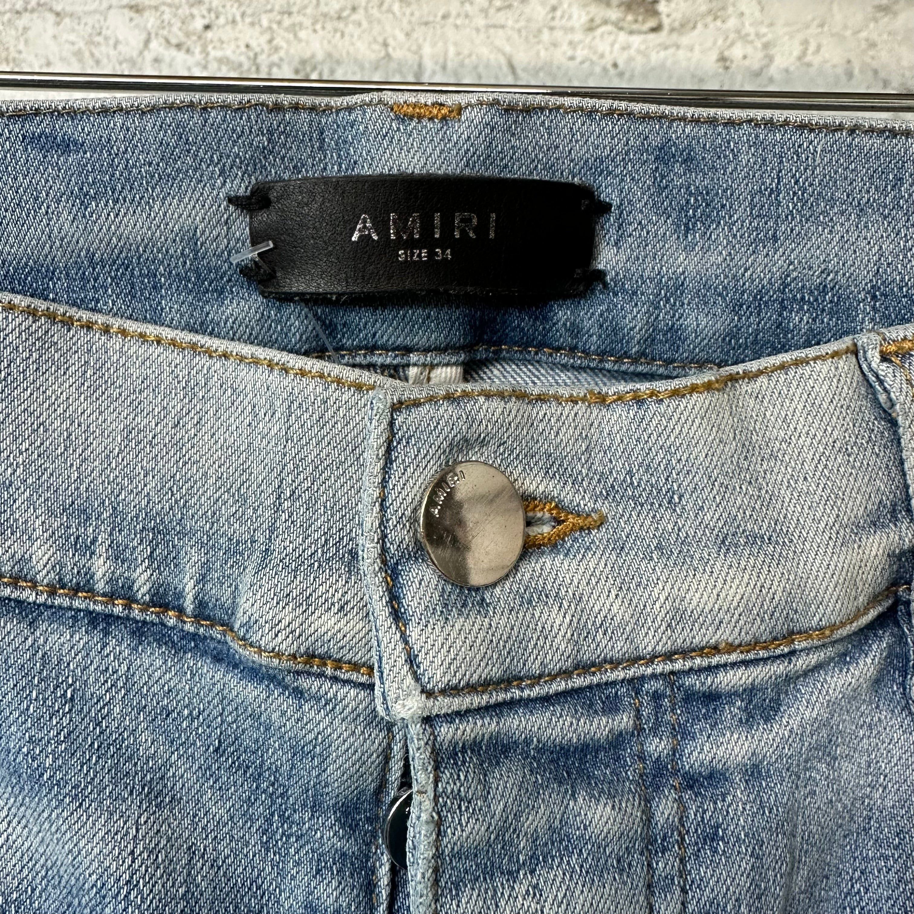 Amiri Amiri Multicolor Paisley Blue Denim Jeans Sz 34 Size US 34 / EU 50 - 3 Thumbnail