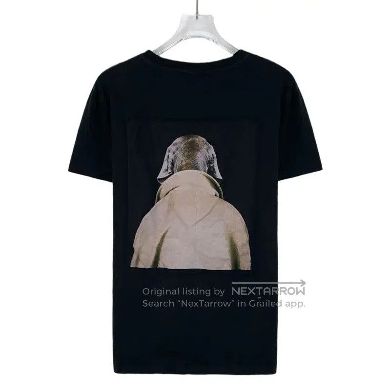 Max Mara MaxMara Black Cotton Graphic T-Shirt . Size XL / US 12-14 / IT 48-50 - 2 Thumbnail