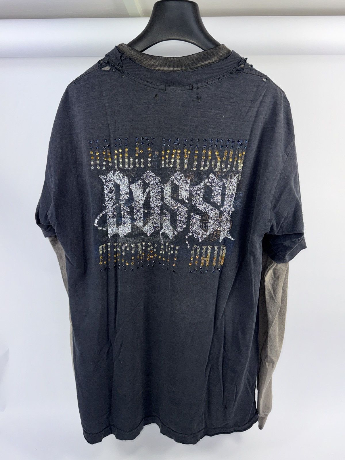 Bossi Sportswear 1 OF 1 RHINESTONE HARLEY DAVIDSON VINTAGE T-SHIRT Size US L / EU 52-54 / 3 - 2 Thumbnail