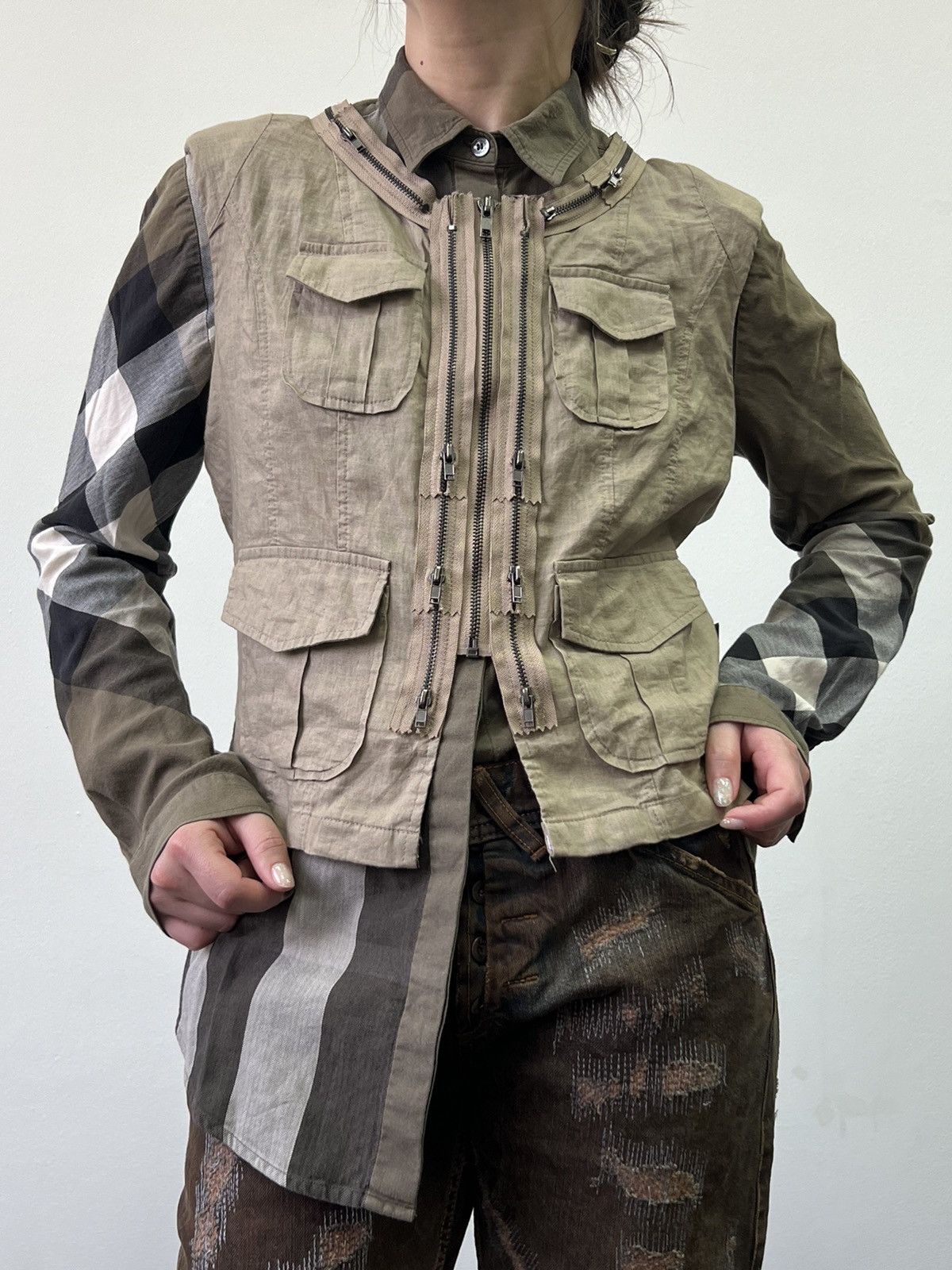 Hysteric Glamour × Japanese Brand Undercover style avant Garde zipper cargo Japanese vest Size S / US 4 / IT 40 - 1 Thumbnail