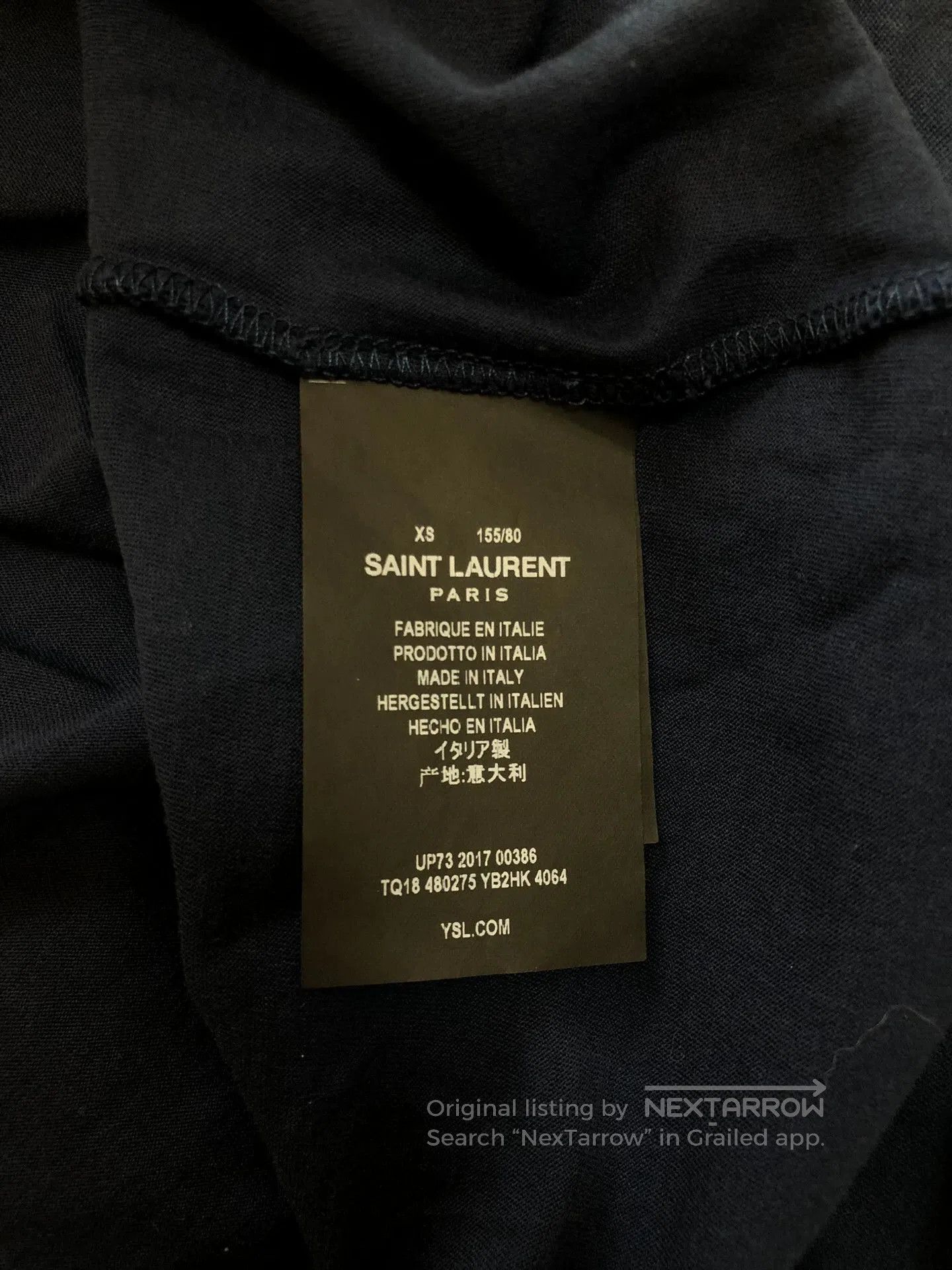 Saint Laurent Paris Saint Laurent SLP Logo Print Tee. Size US XS / EU 42 / 0 - 5 Thumbnail