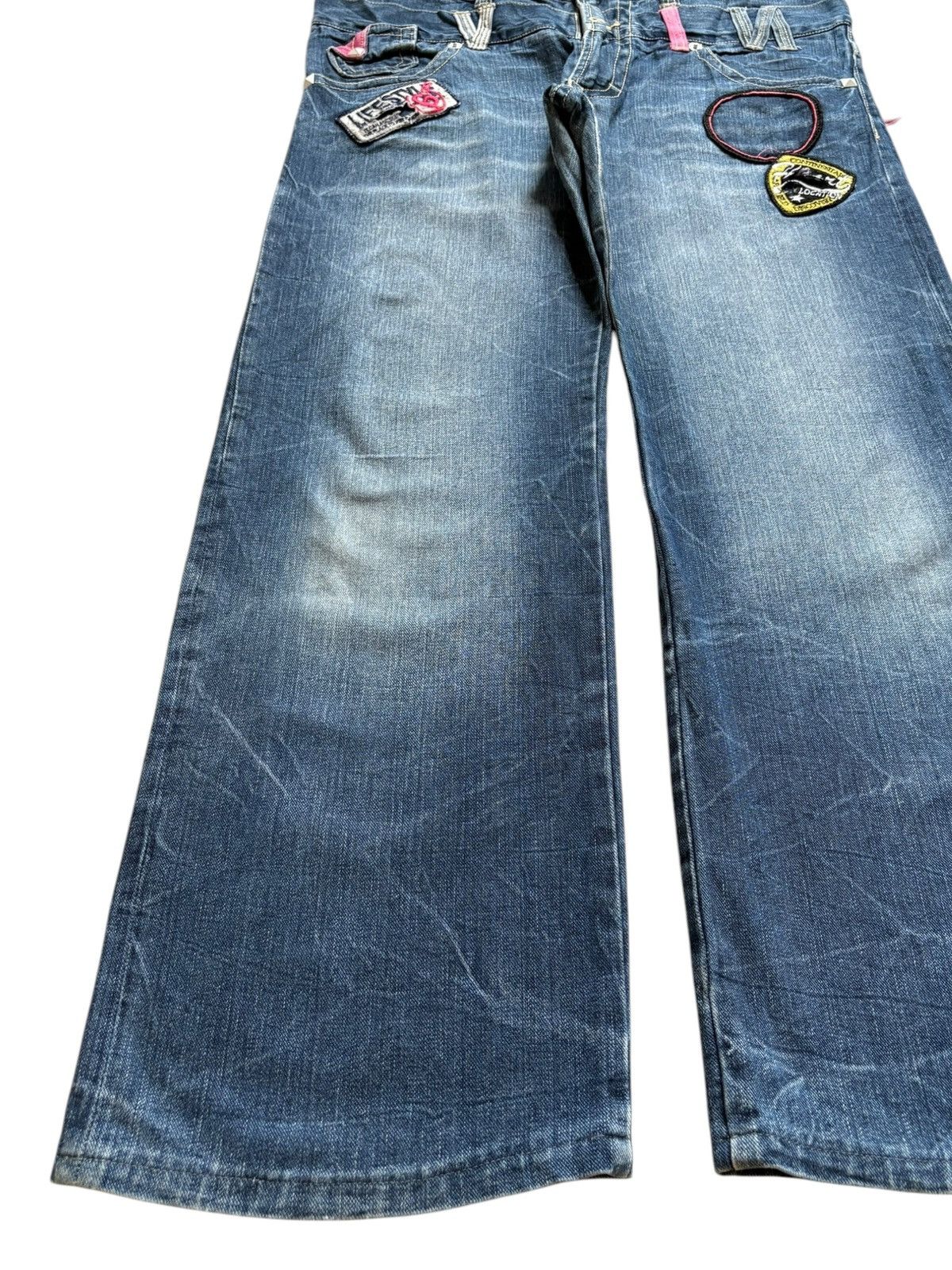 JNCO × Japanese Brand Vintage Japanese Brand Double Waist Blue Wash Baggy Jean Size US 36 / EU 52 - 6 Thumbnail