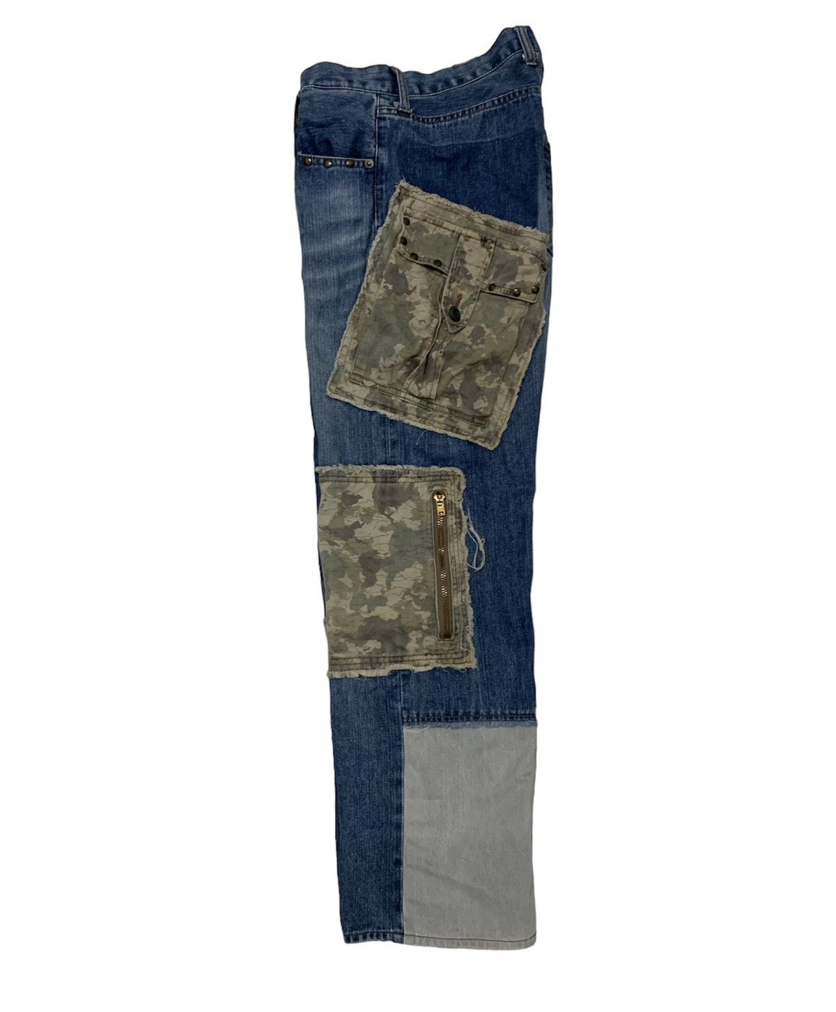 Japanese Brand × PPFM PPFM denim cargo camouflage patchwork Size US 28 / EU 44 - 3 Thumbnail
